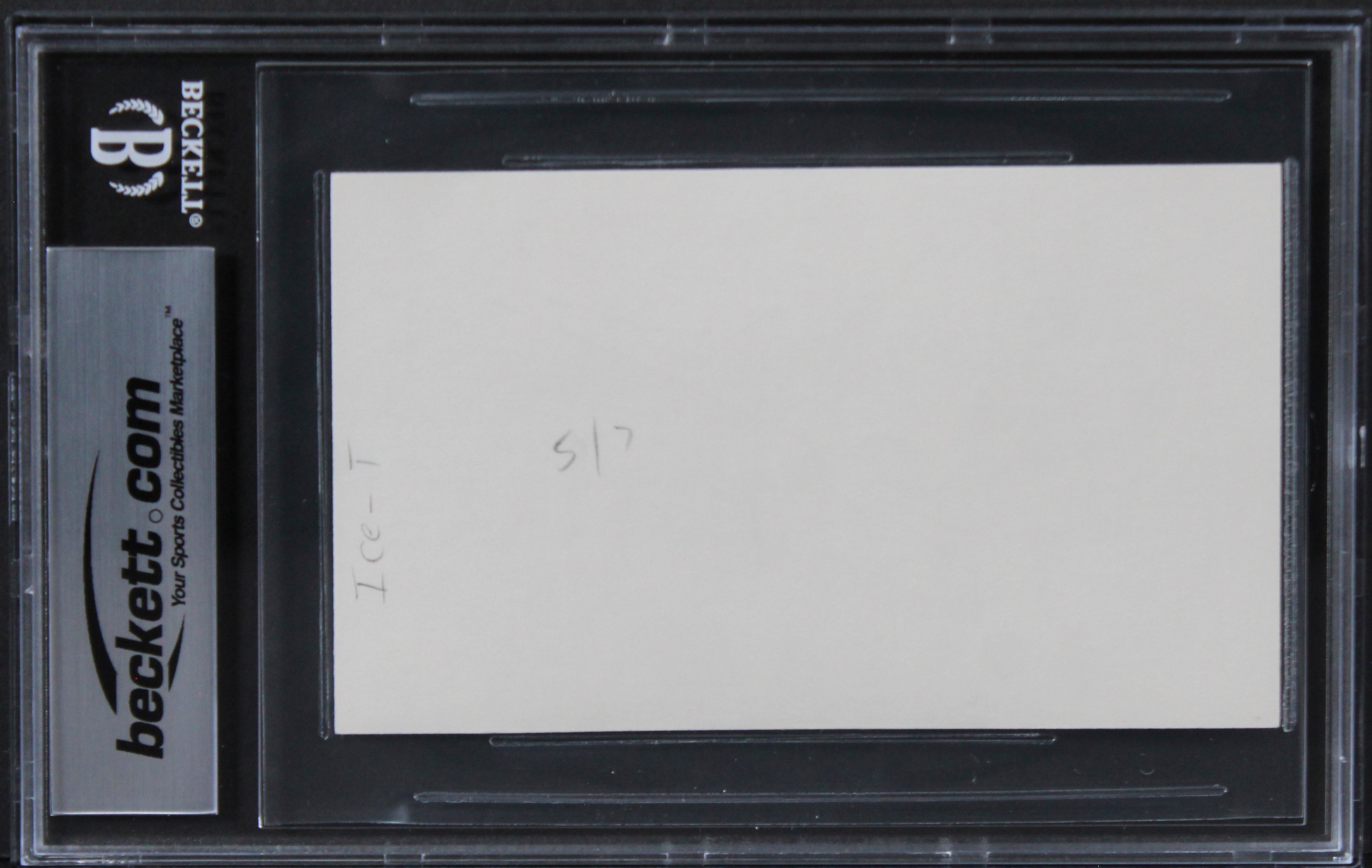 Ice T Law & Order SVU "91" Authentic Signed 3x5 Index Card BAS Slabbed