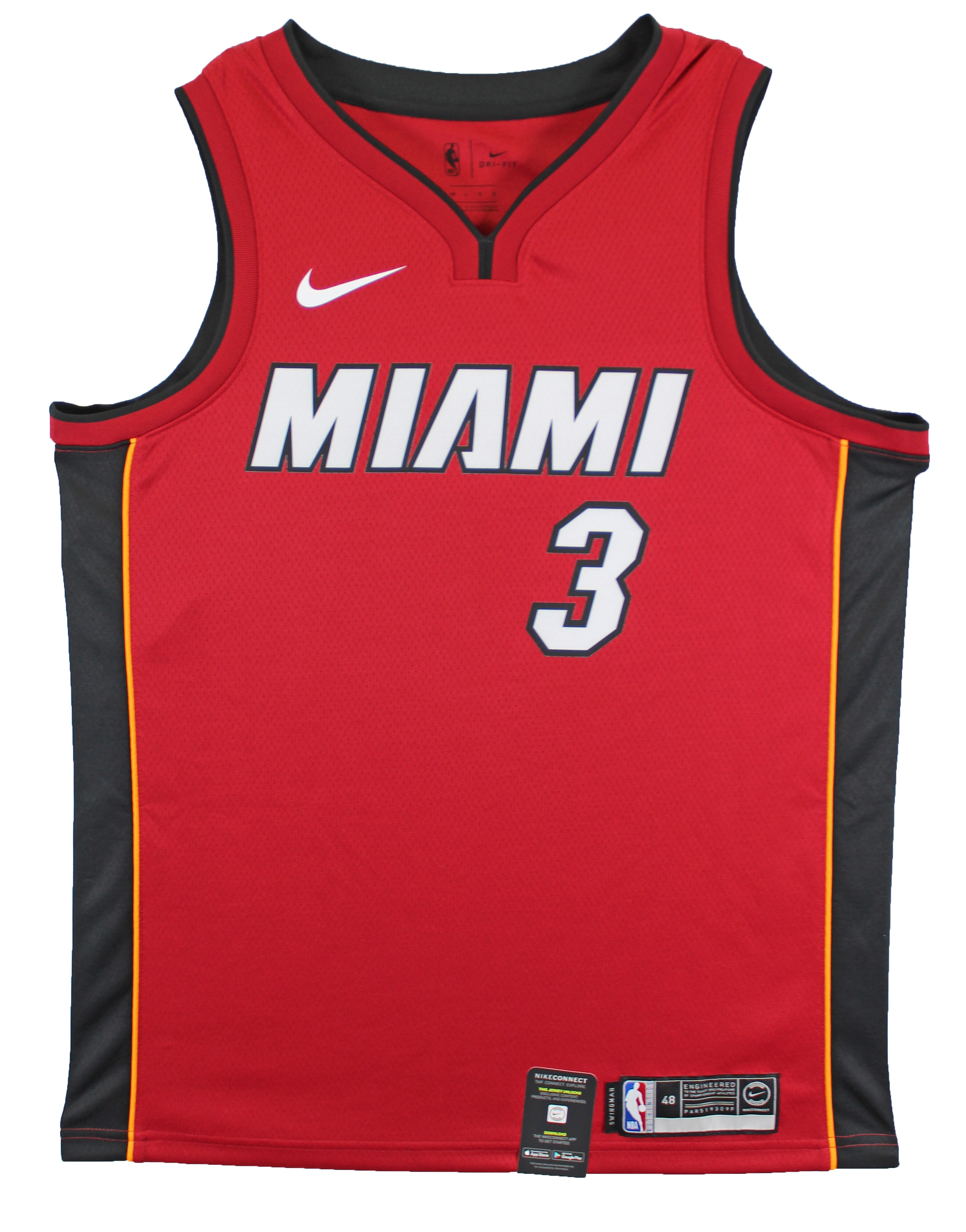 Heat Dwyane Wade Authentic Signed Red Nike Swingman Jersey Fanatics COA