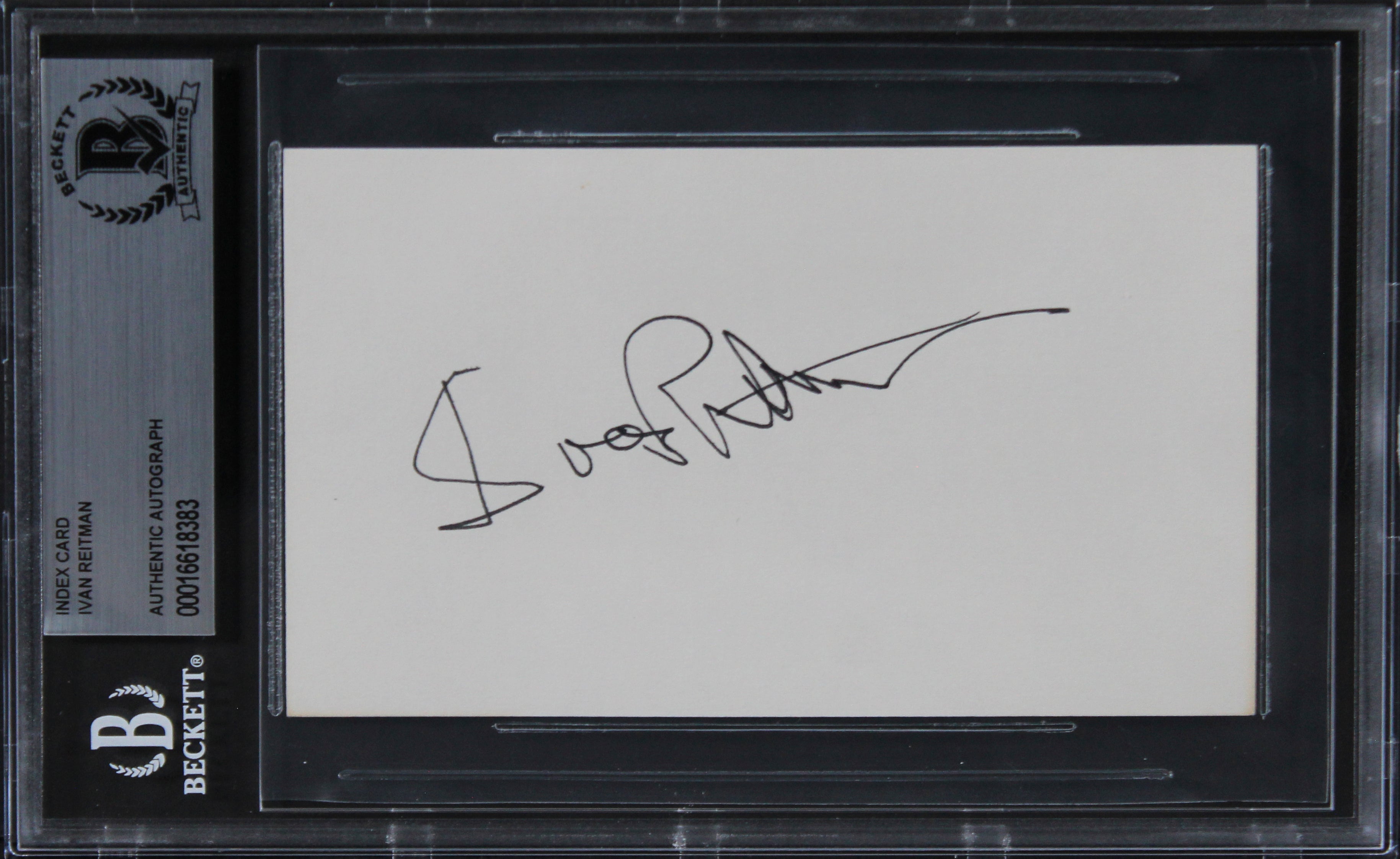 Ivan Reitman Ghostbusters Authentic Signed 3x5 Index Card BAS Slabbed 2