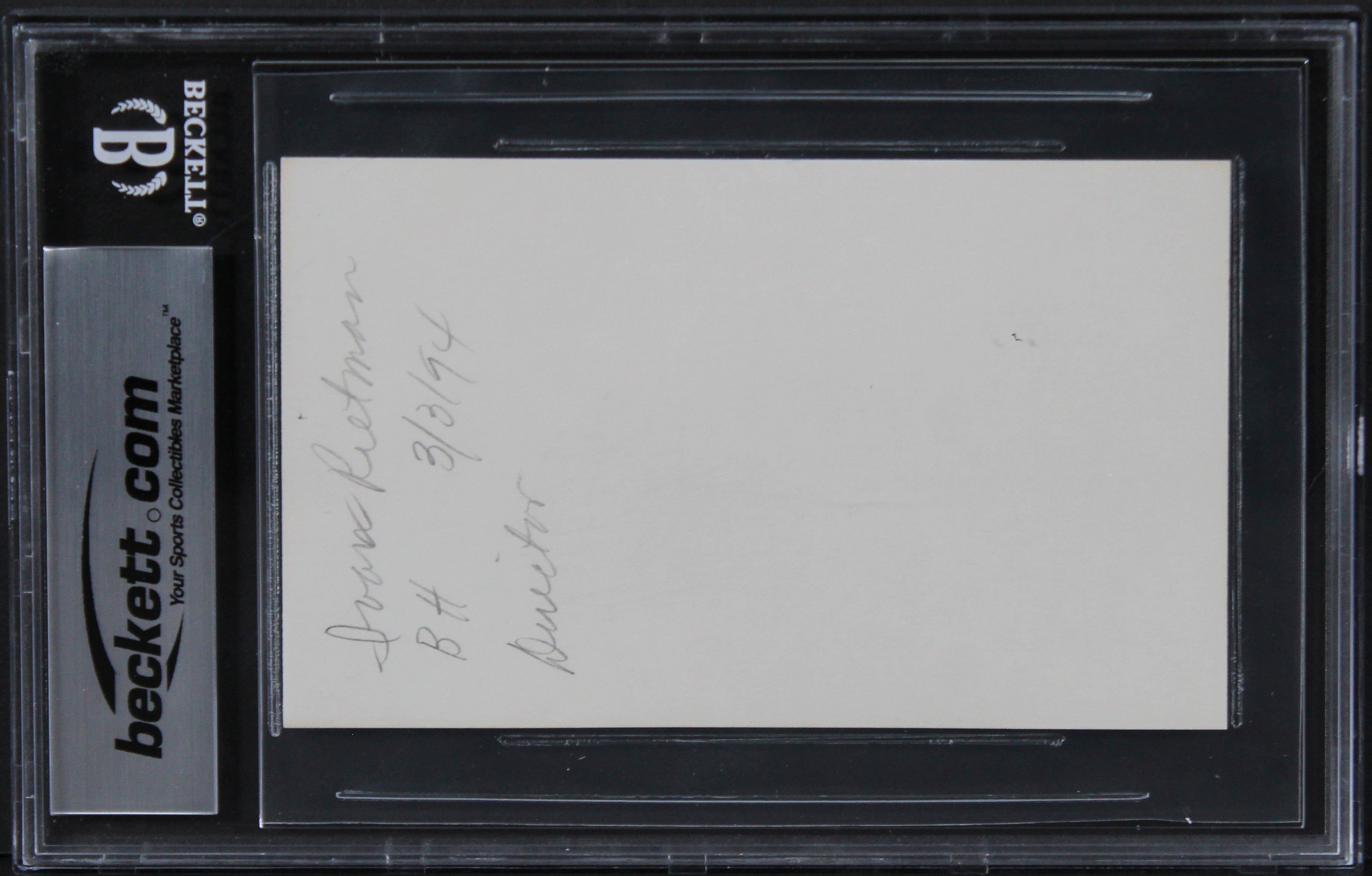 Ivan Reitman Ghostbusters Authentic Signed 3x5 Index Card BAS Slabbed 2