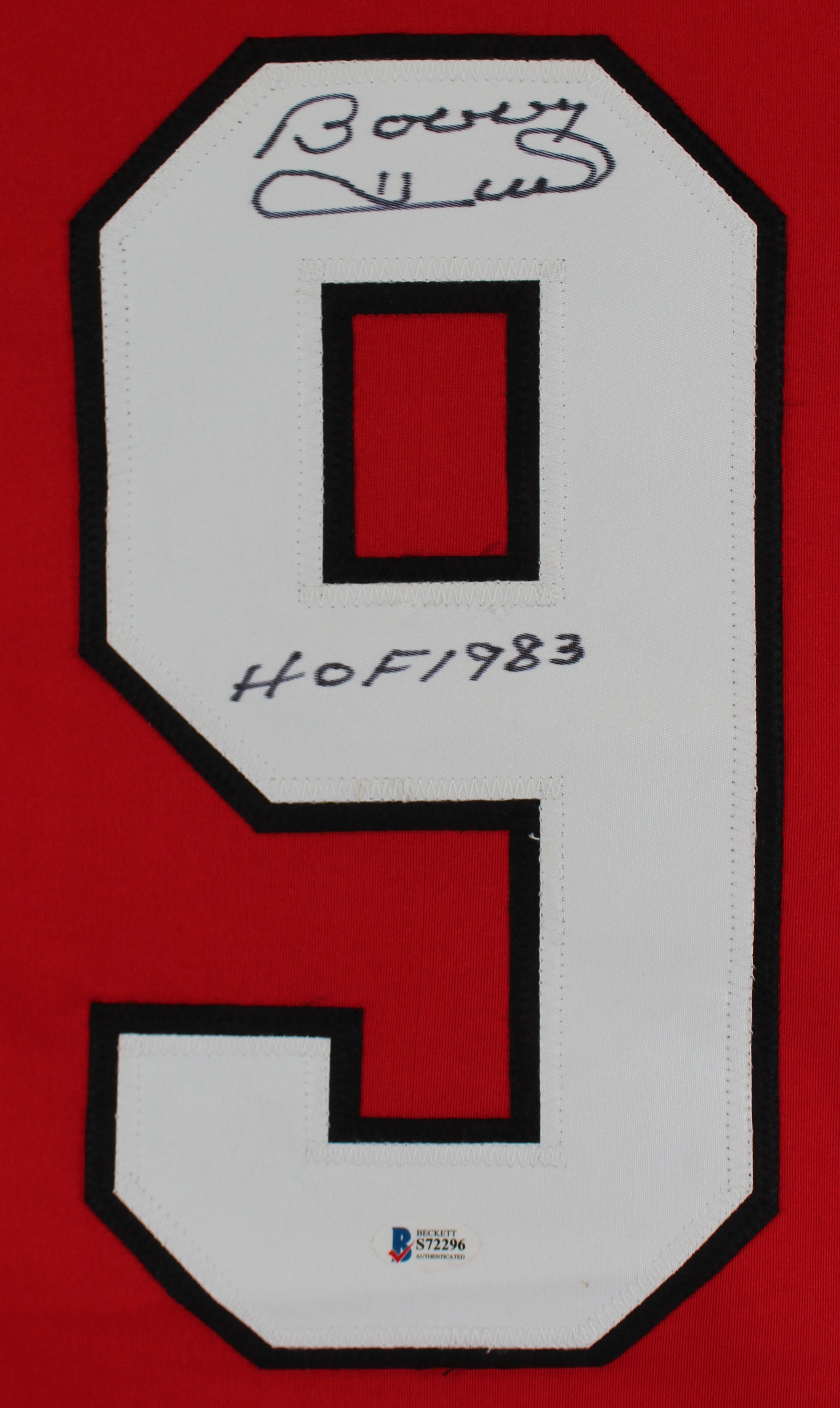Bobby Hull "HOF 1983" Authentic Signed Red Pro Style Jersey Autographed BAS