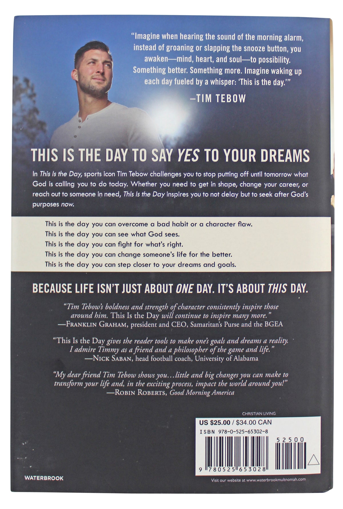 Mets Tim Tebow This Is The Day Hardcover Book Un-signed