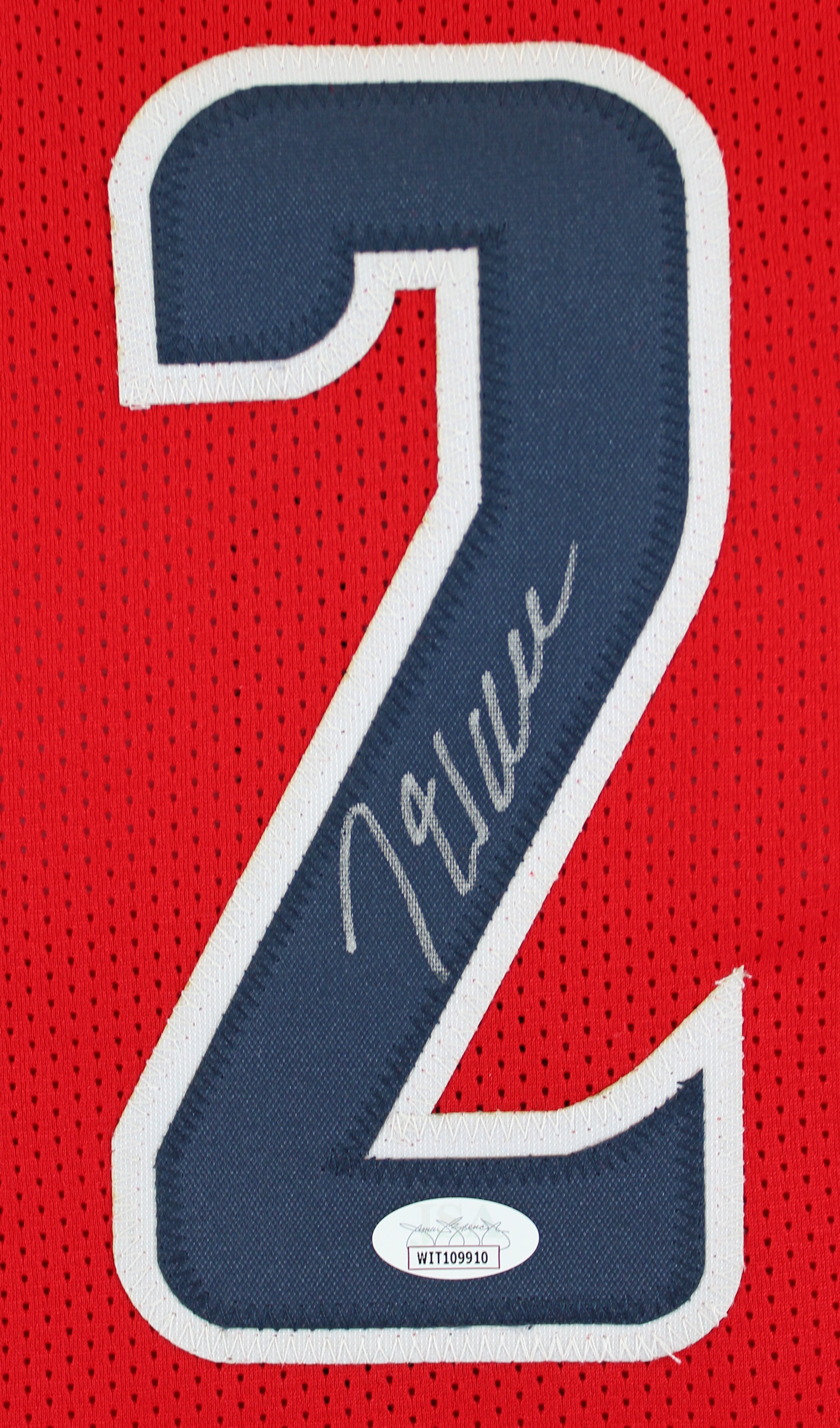 John Wall Authentic Signed Red Pro Style Jersey Autographed JSA Witness