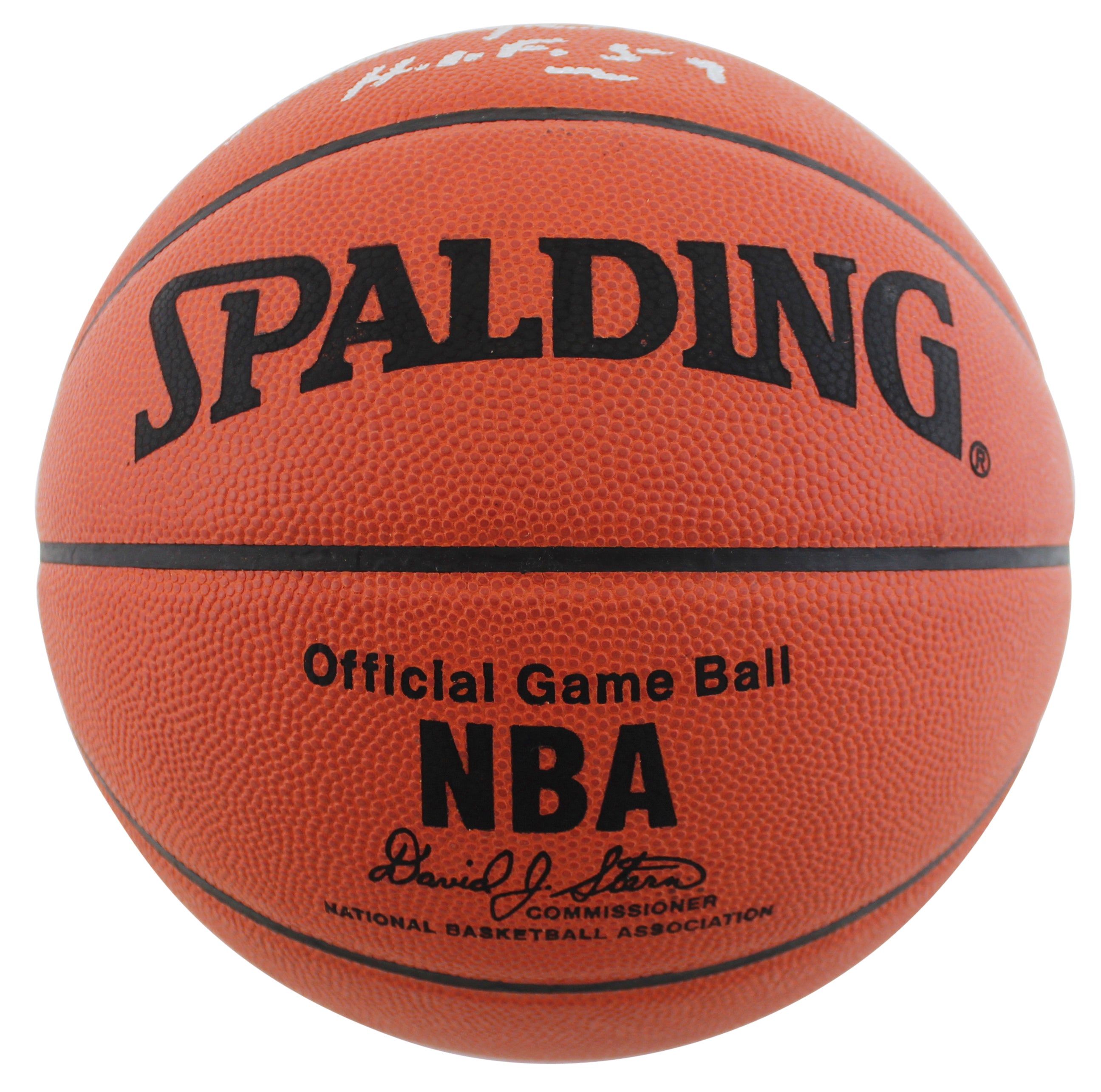 Lakers George Mikan HOF 59 Signed Spalding NBA Game Basketball Auto 10! BAS