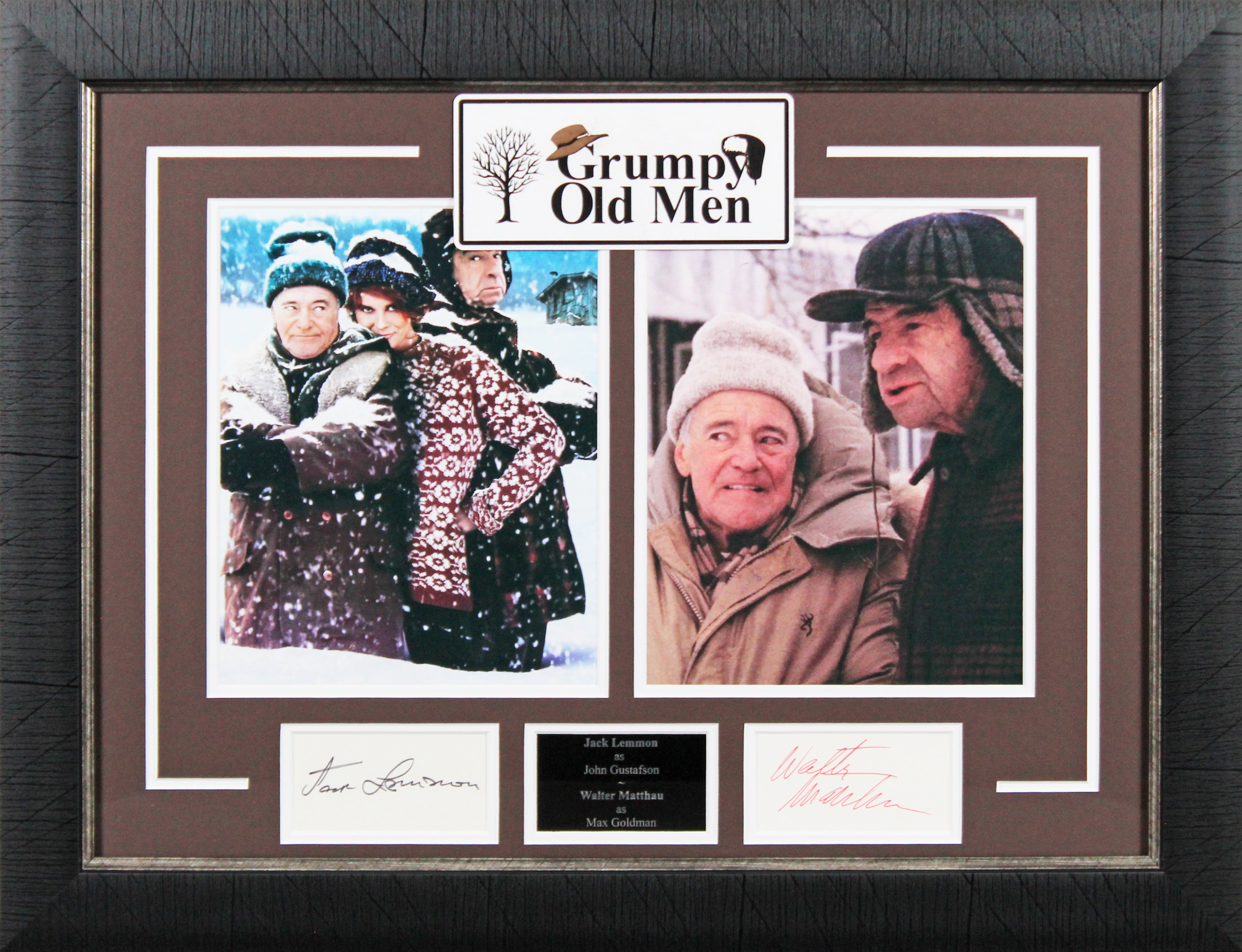 Walter Matthau & Jack Lemmon Grumpy Old Men Signed Framed Display BAS #AD04966