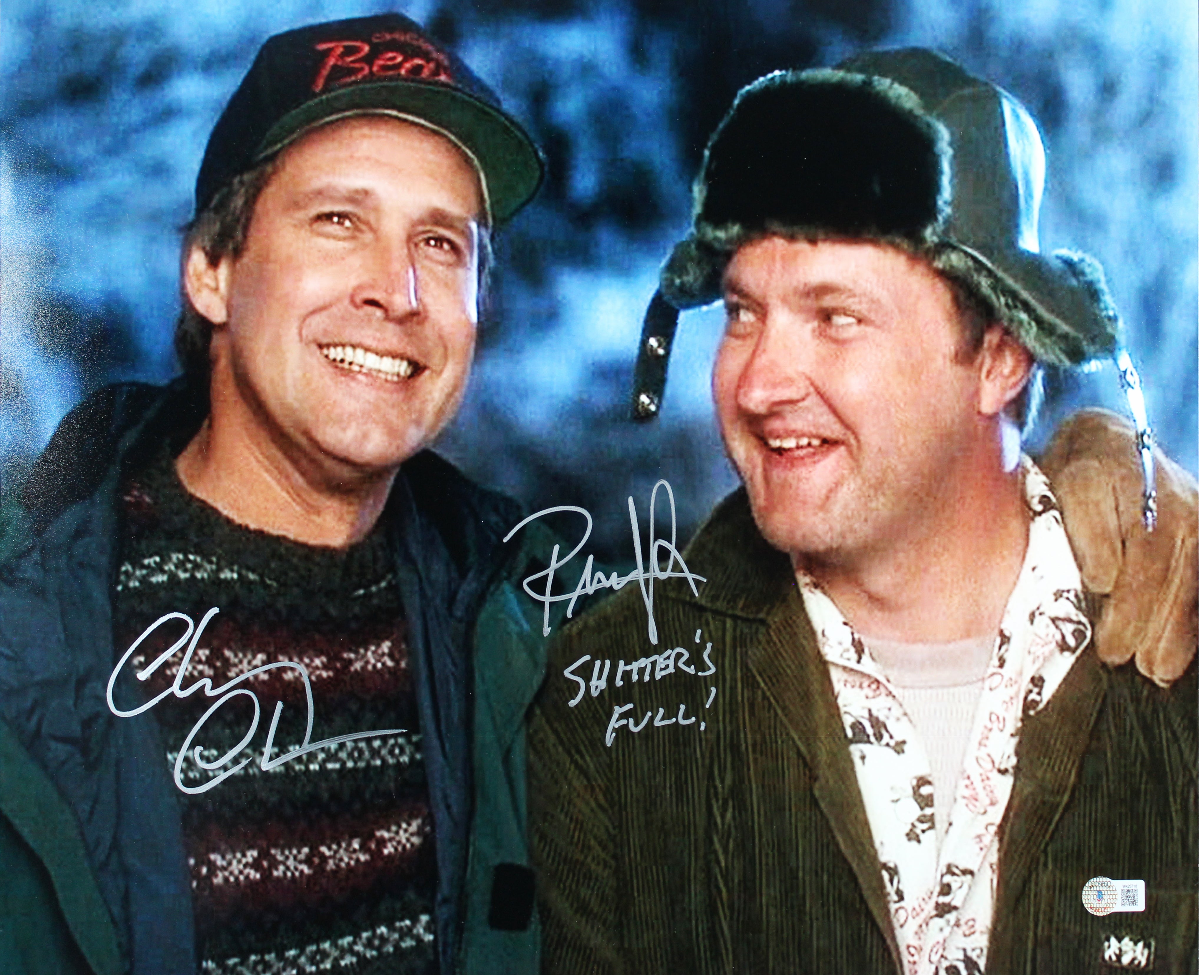 Chevy Chase & Randy Quaid Christmas Vacation Signed 16x20 Photo BAS Wit #W425718