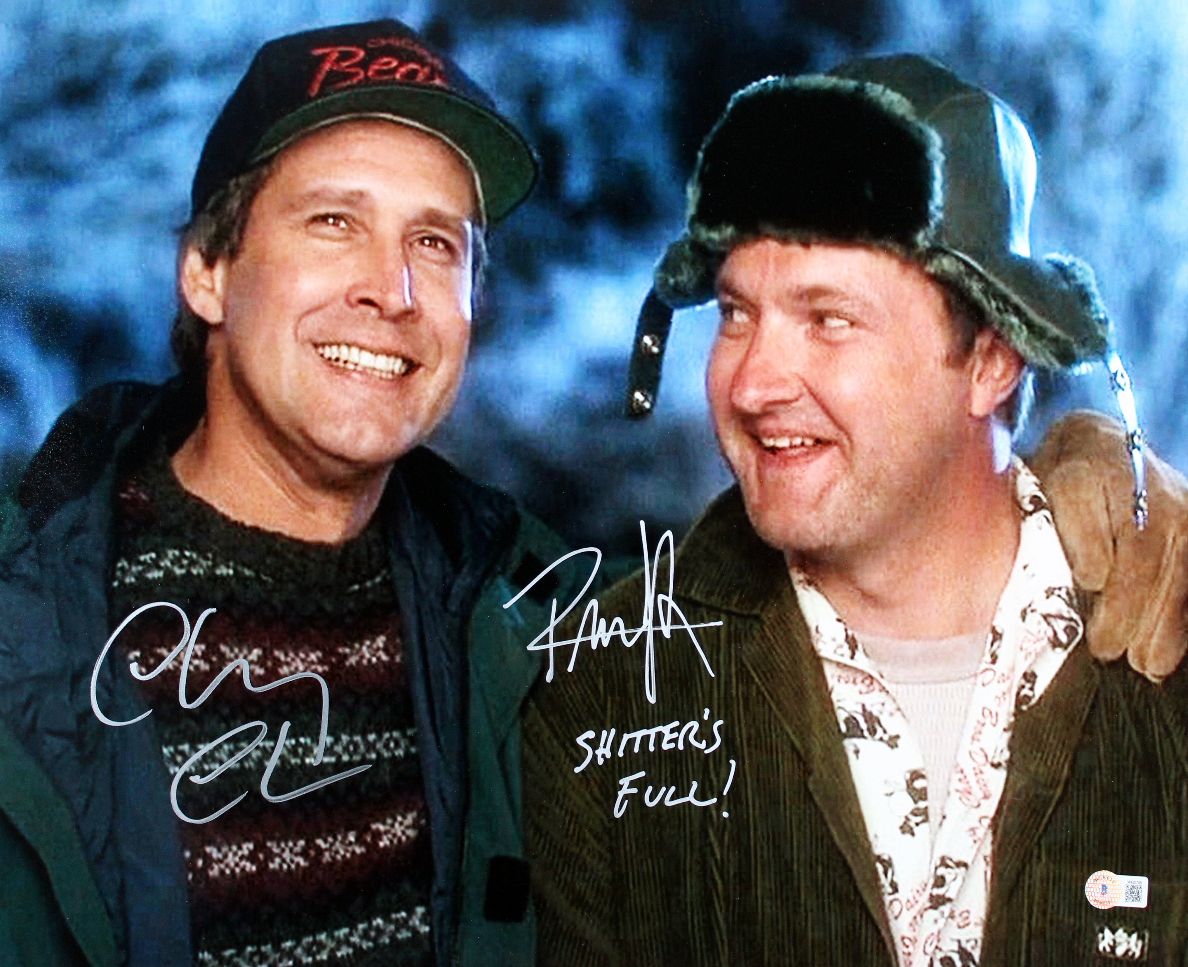 Chevy Chase & Randy Quaid Christmas Vacation Signed 16x20 Photo BAS Wit #W425709