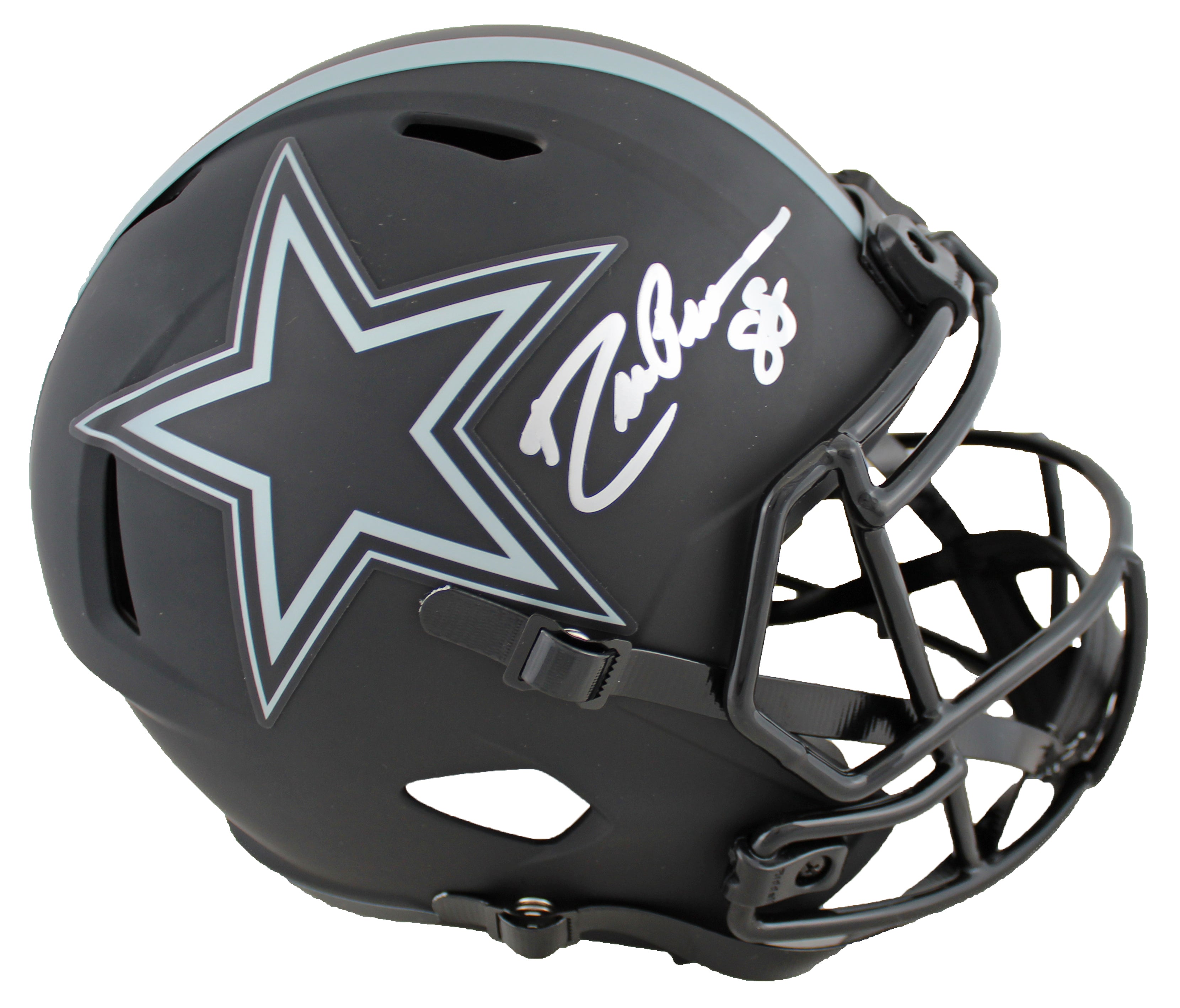 Cowboys Drew Pearson Signed Eclipse Full Size Speed Rep Helmet BAS Witnessed