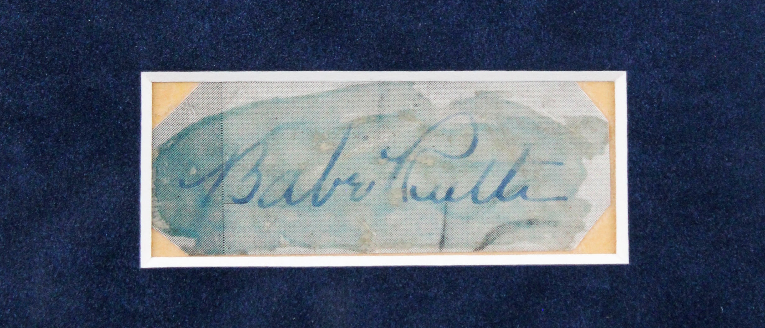 Yankees Babe Ruth Authentic Signed & Framed 1x2.5 Cut Signature BAS #AC01303