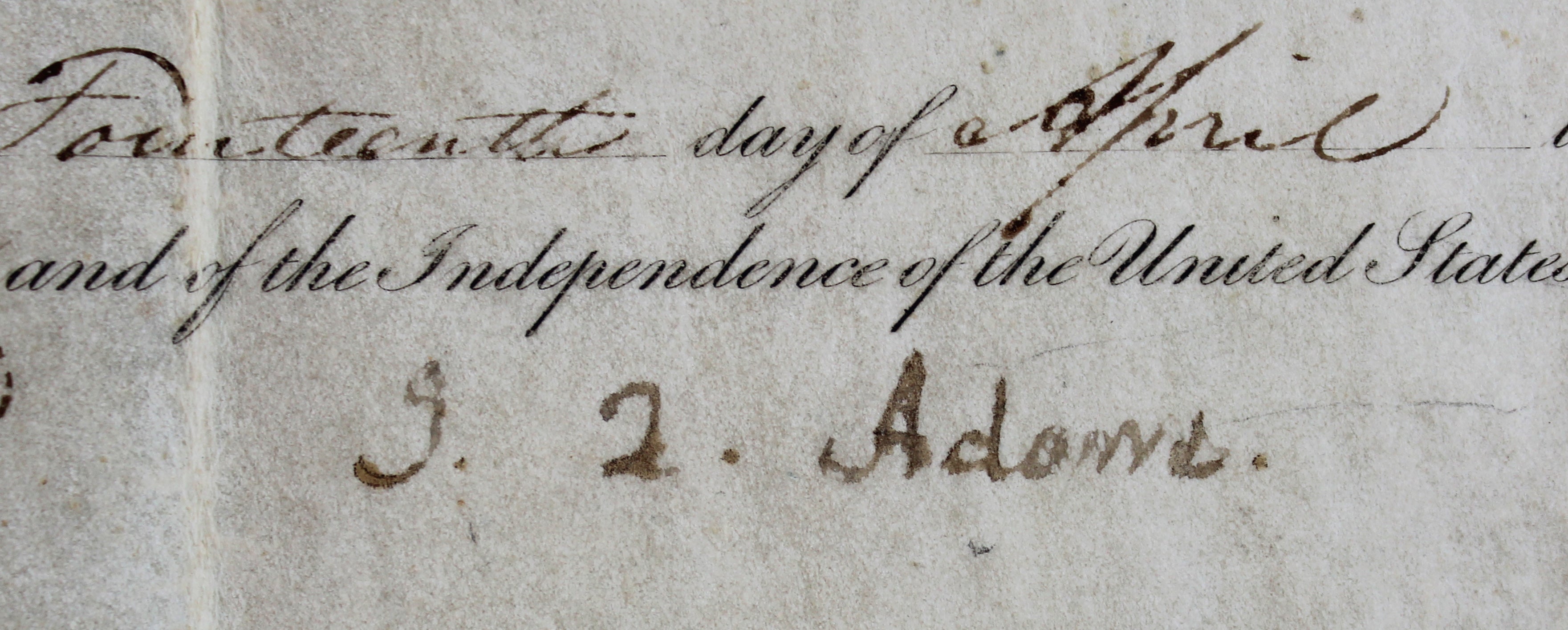 John Quincy Adams Authentic Signed 9.75x15.5 1828 Land Grant BAS #AB77799
