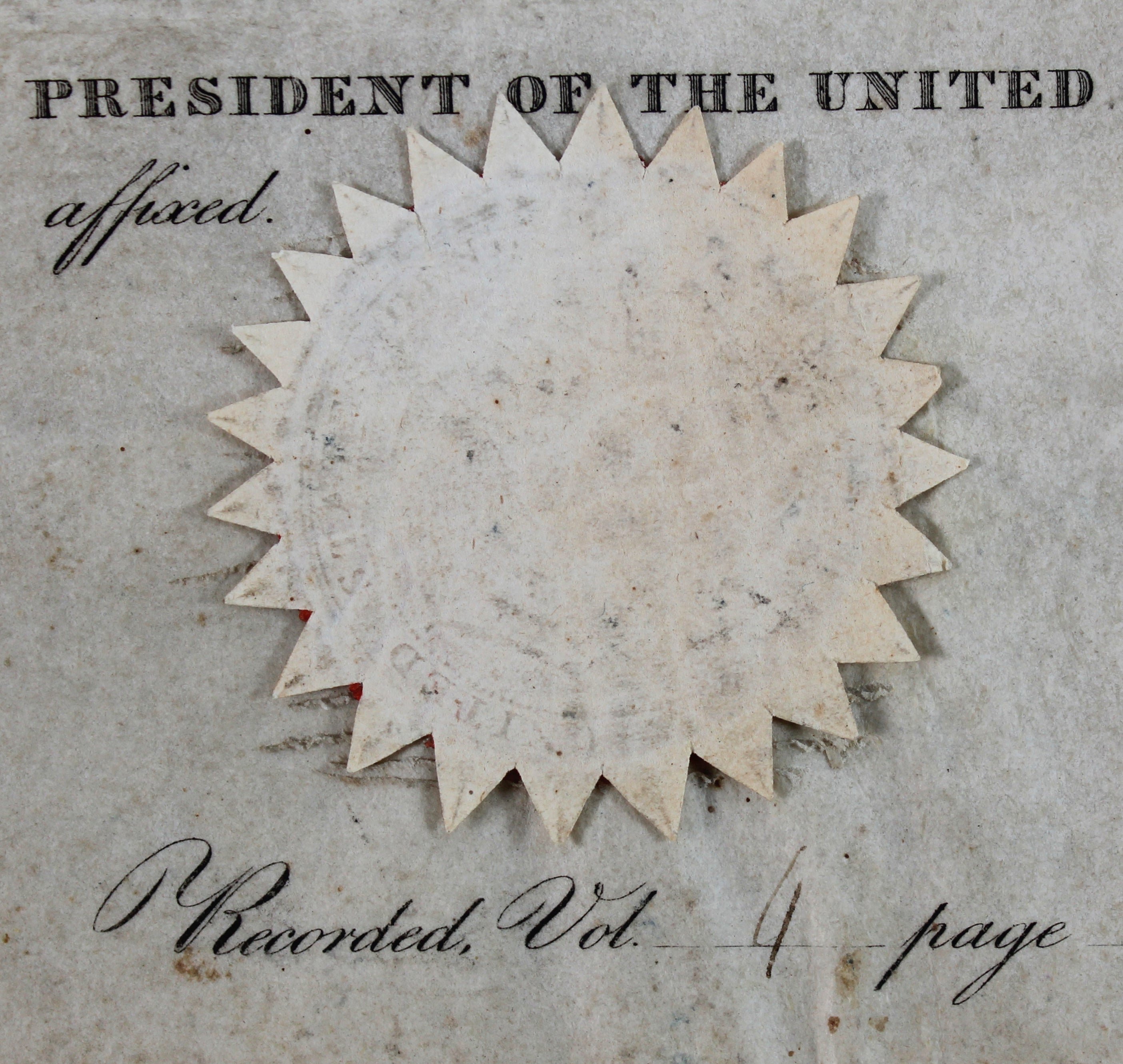 John Quincy Adams Authentic Signed 9.75x15.5 1828 Land Grant BAS #AB77799
