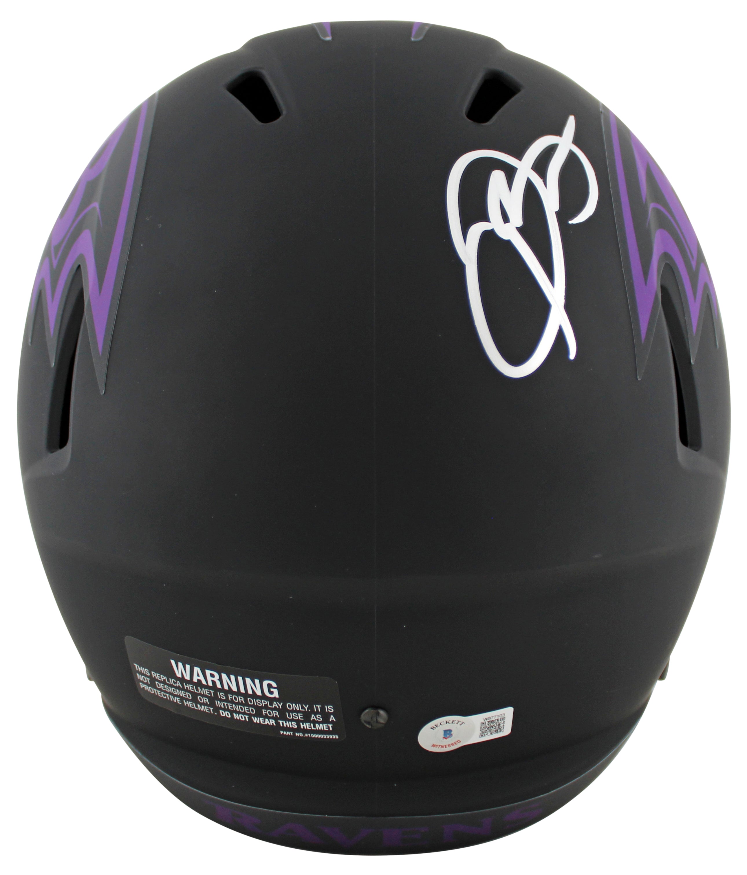 Ravens Odell Beckham Signed Eclipse Full Size Speed Rep Helmet BAS Witnessed