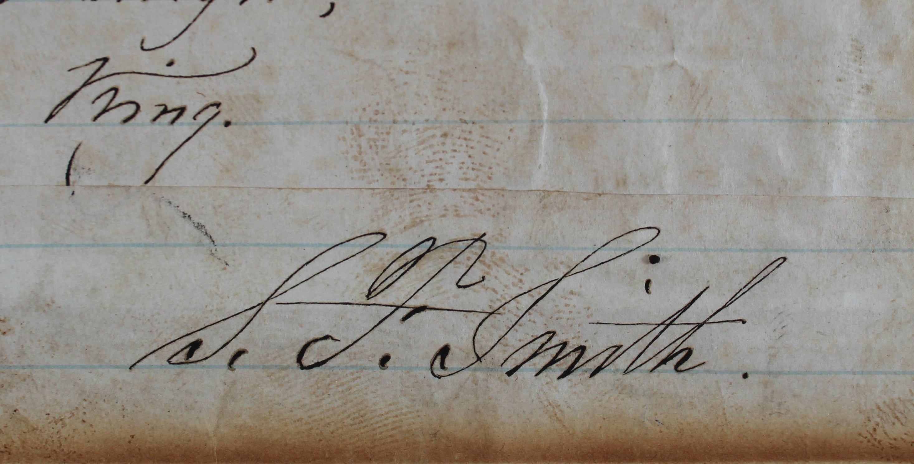 Samuel Francis Smith Signed 7.5x14.25 Hand Written Poem Auto Graded 10! BAS