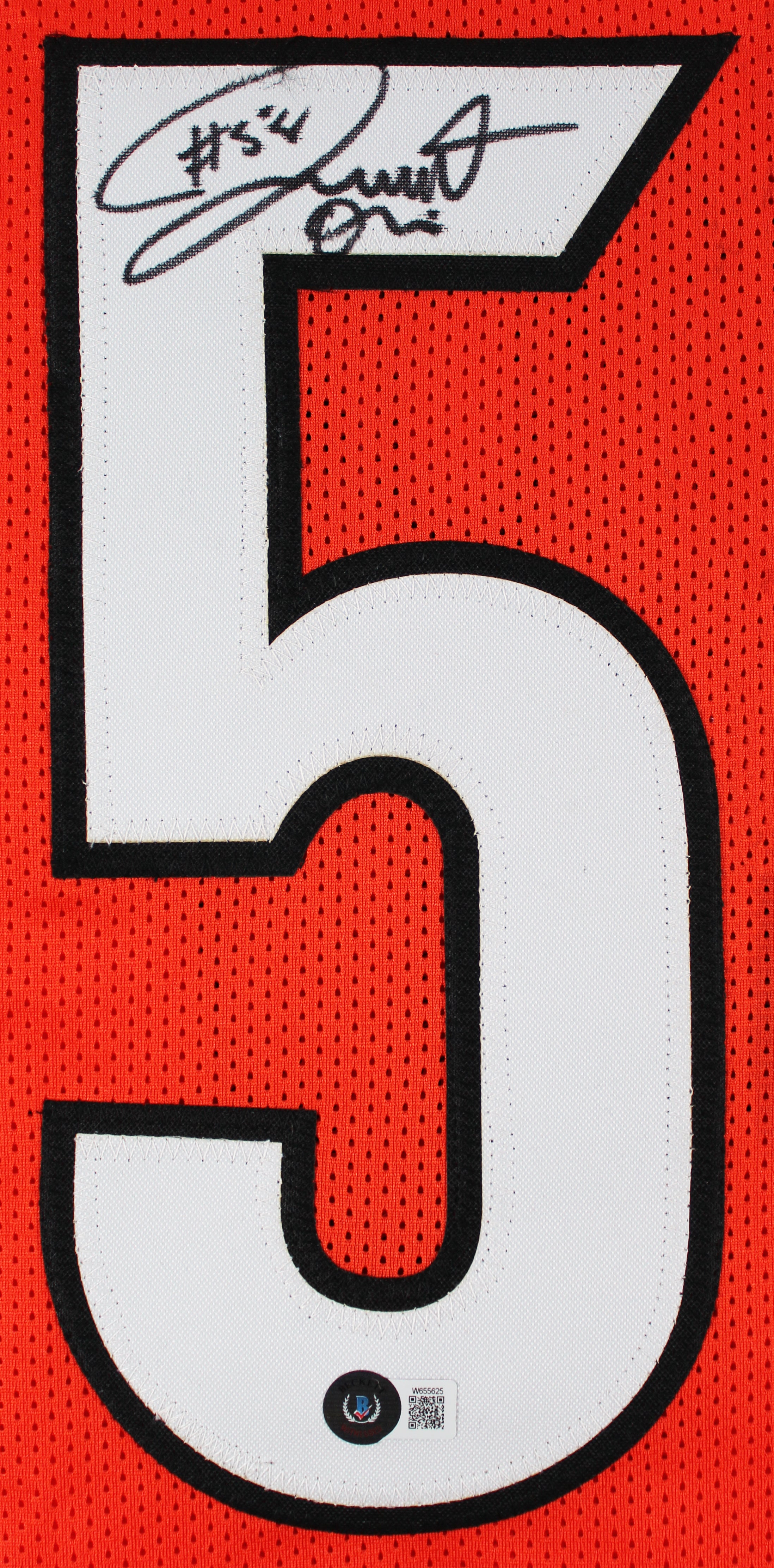 Joseph Ossai Authentic Signed Orange Pro Style Jersey Autographed BAS Witnessed