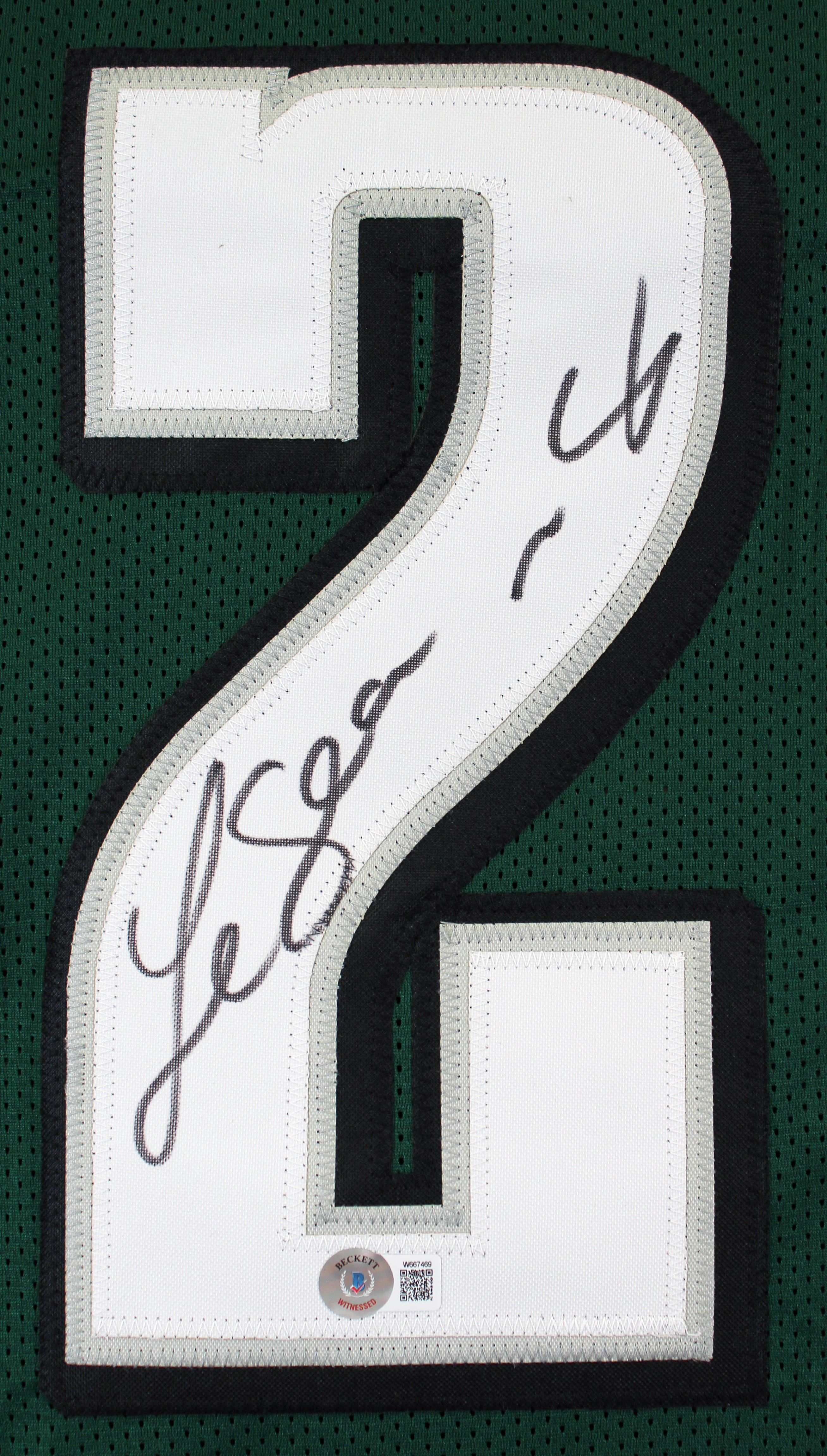LeSean McCoy Authentic Signed Green Pro Style Jersey BAS Witnessed