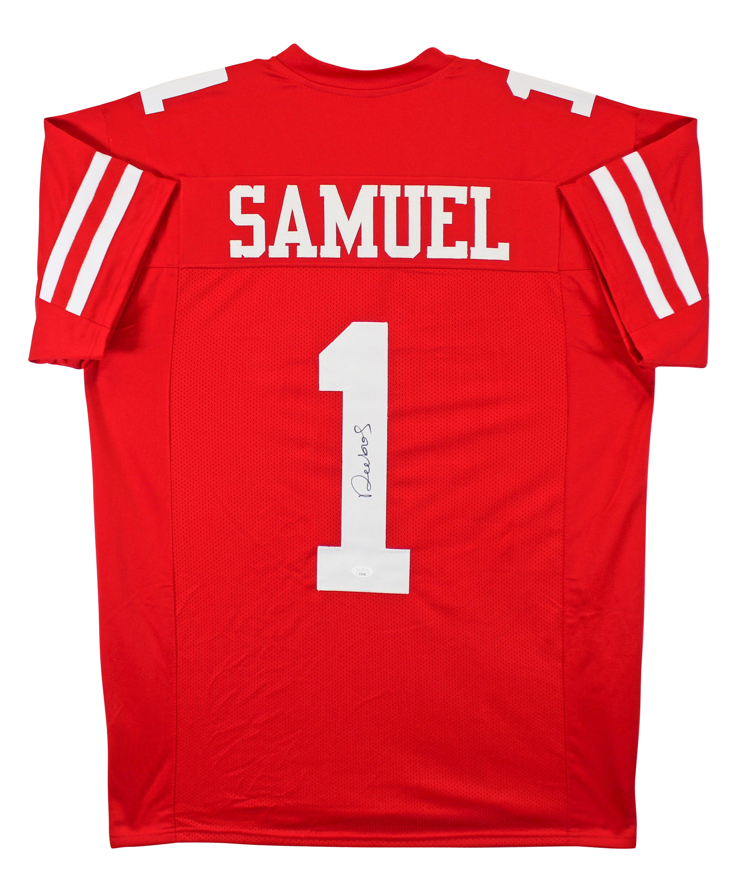 Deebo Samuel Authentic Signed Red Pro Style Jersey Autographed JSA 3