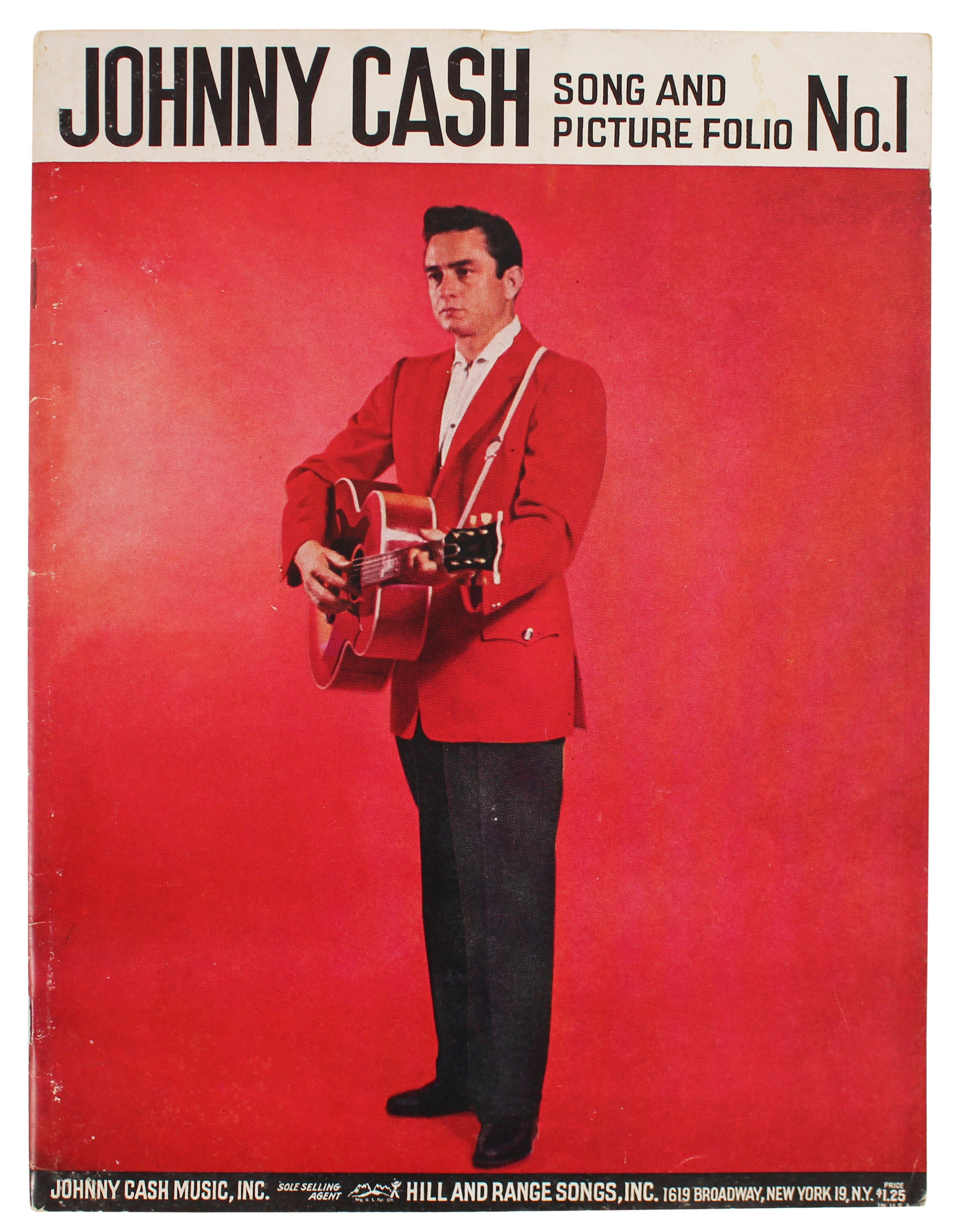 Johnny Cash Authentic Signed Song And Picture Folio No. 1 Book BAS #AB77854