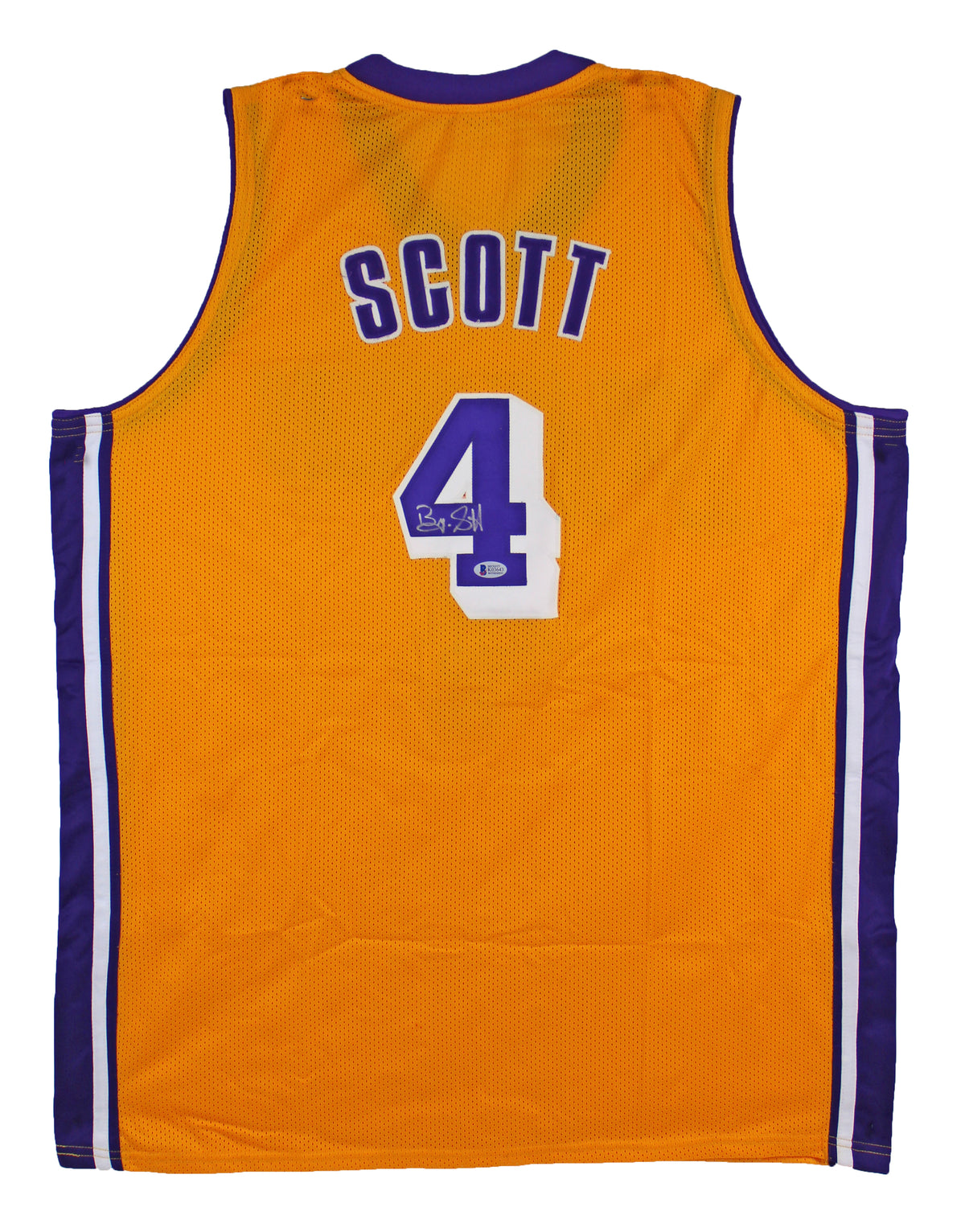 Byron Scott Authentic Signed Yellow Pro Style Jersey BAS Witnessed #K03643