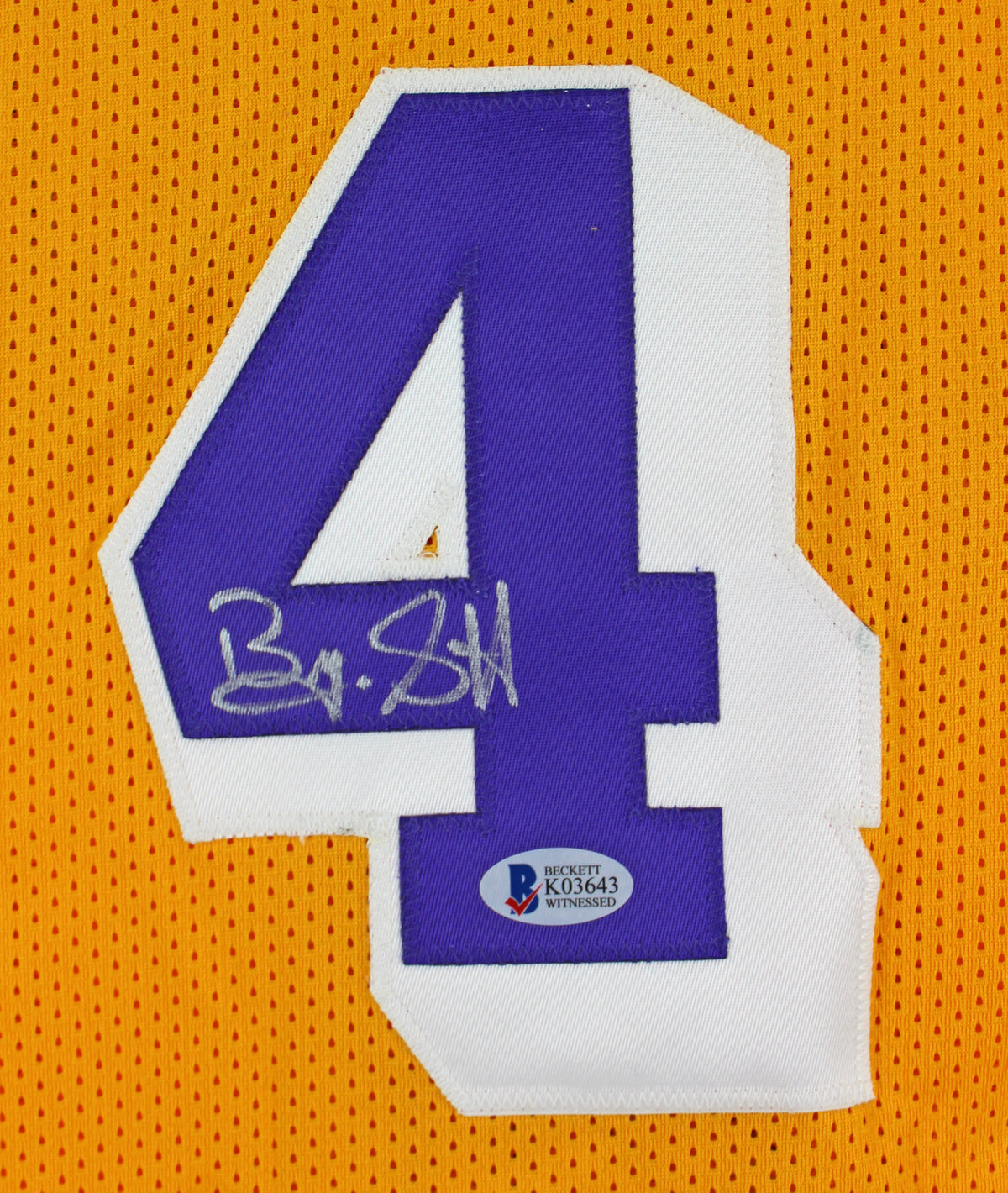 Byron Scott Authentic Signed Yellow Pro Style Jersey BAS Witnessed #K03643
