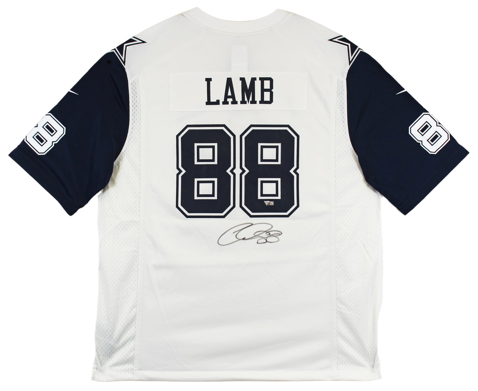 Cowboys CeeDee Lamb Authentic Signed White Color Rush Nike Game Jersey Fanatics