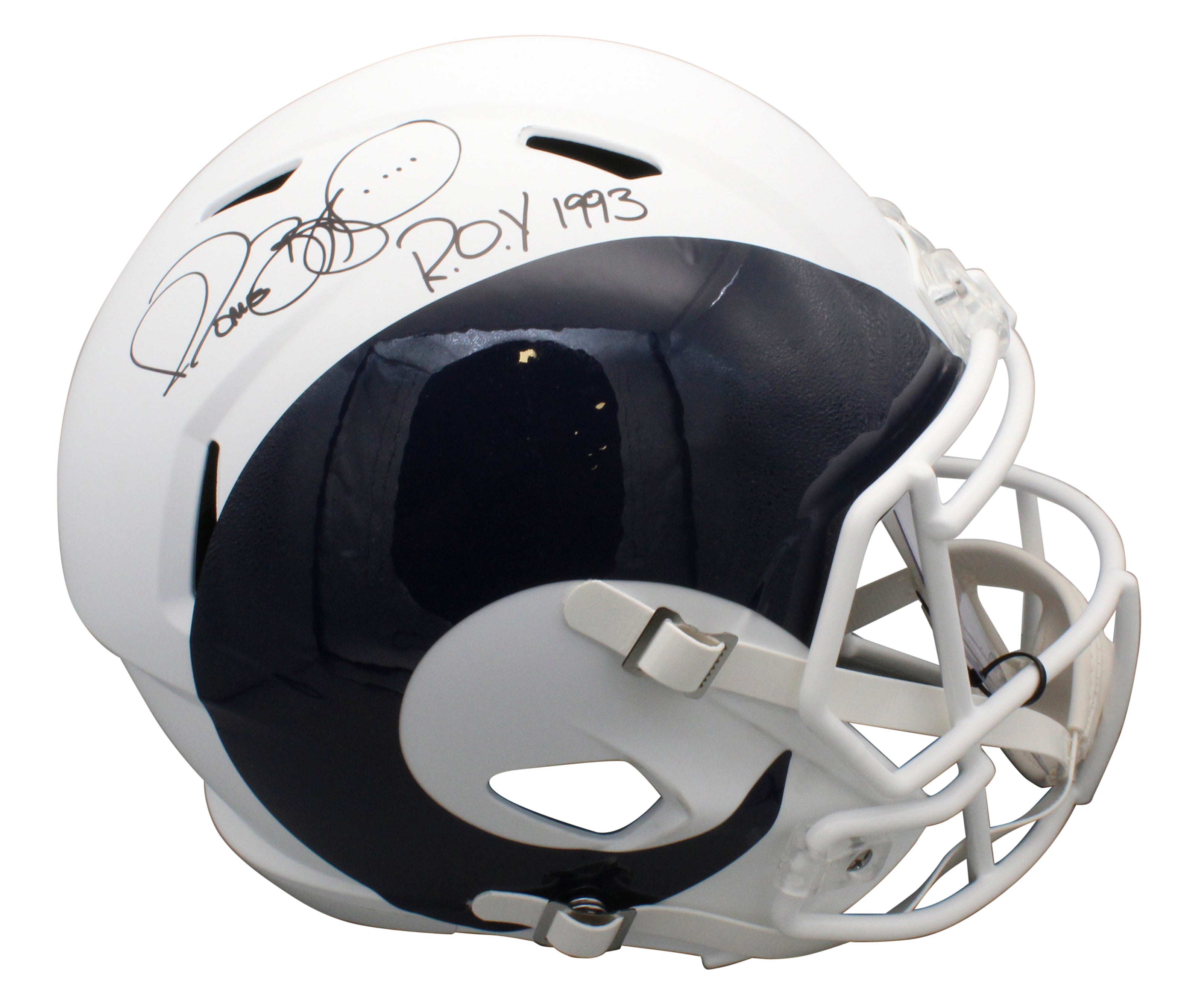 Rams Jerome Bettis "ROY 1993" Signed Amp Riddell Full Size Speed Rep Helmet BAS