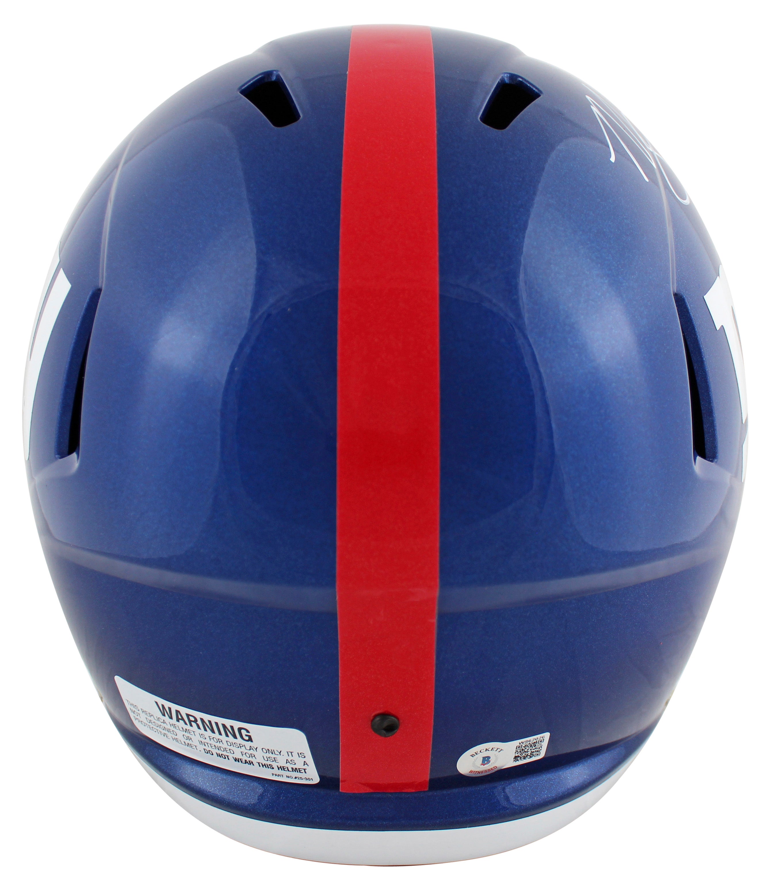 Giants Michael Strahan Authentic Signed Full Size Speed Rep Helmet BAS Witnessed