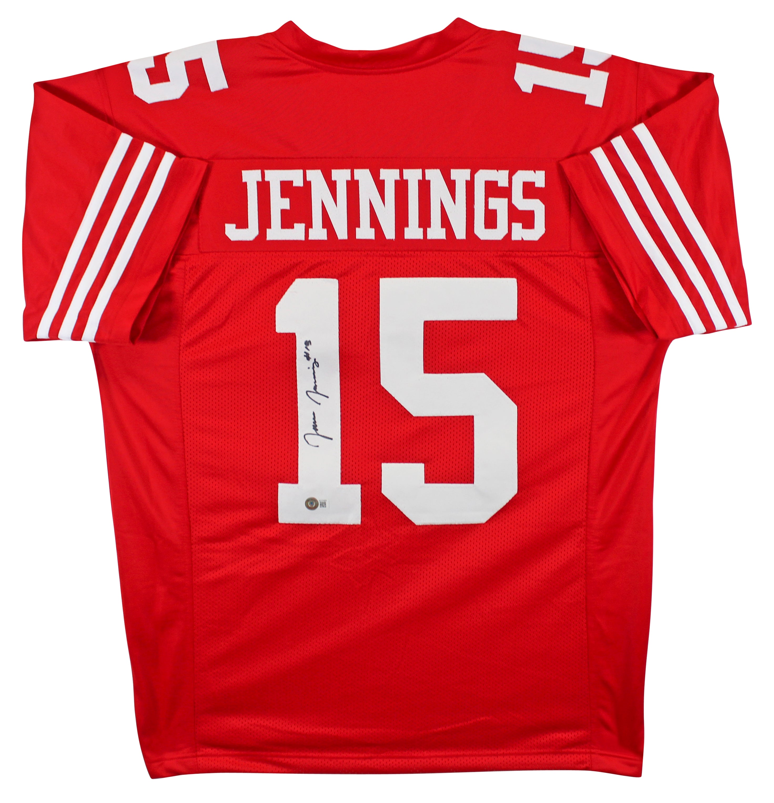Jauan Jennings Authentic Signed Red Pro Style Jersey Autographed BAS