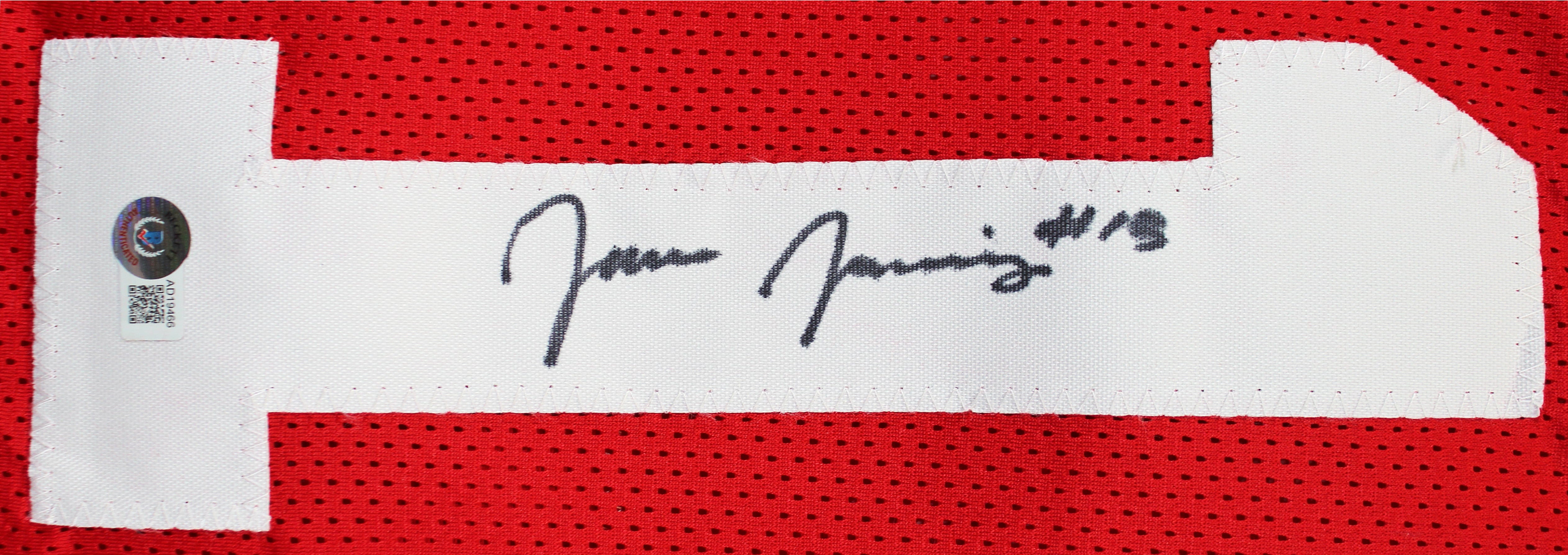 Jauan Jennings Authentic Signed Red Pro Style Jersey Autographed BAS