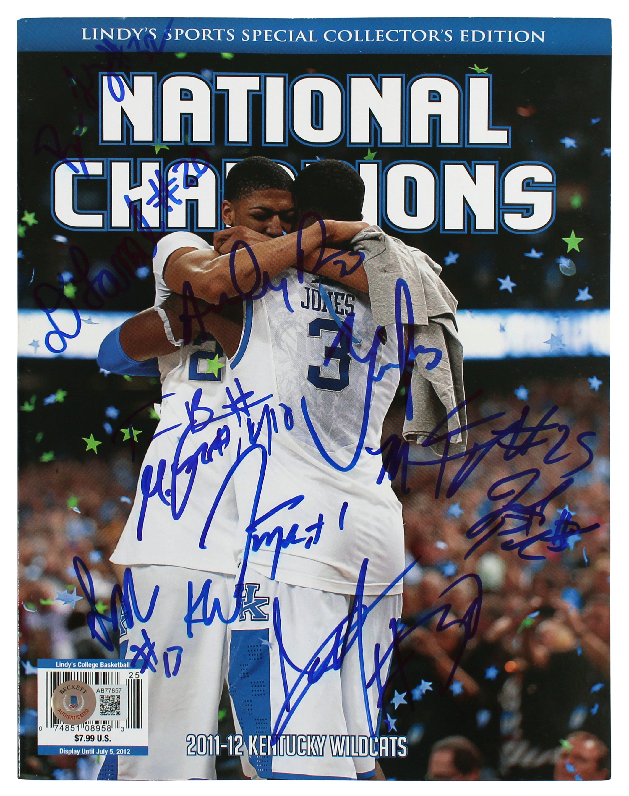2011-12 Kentucky (12) Davis, Teague, Gilchrist, +9 Signed Magazine BAS #AB77857