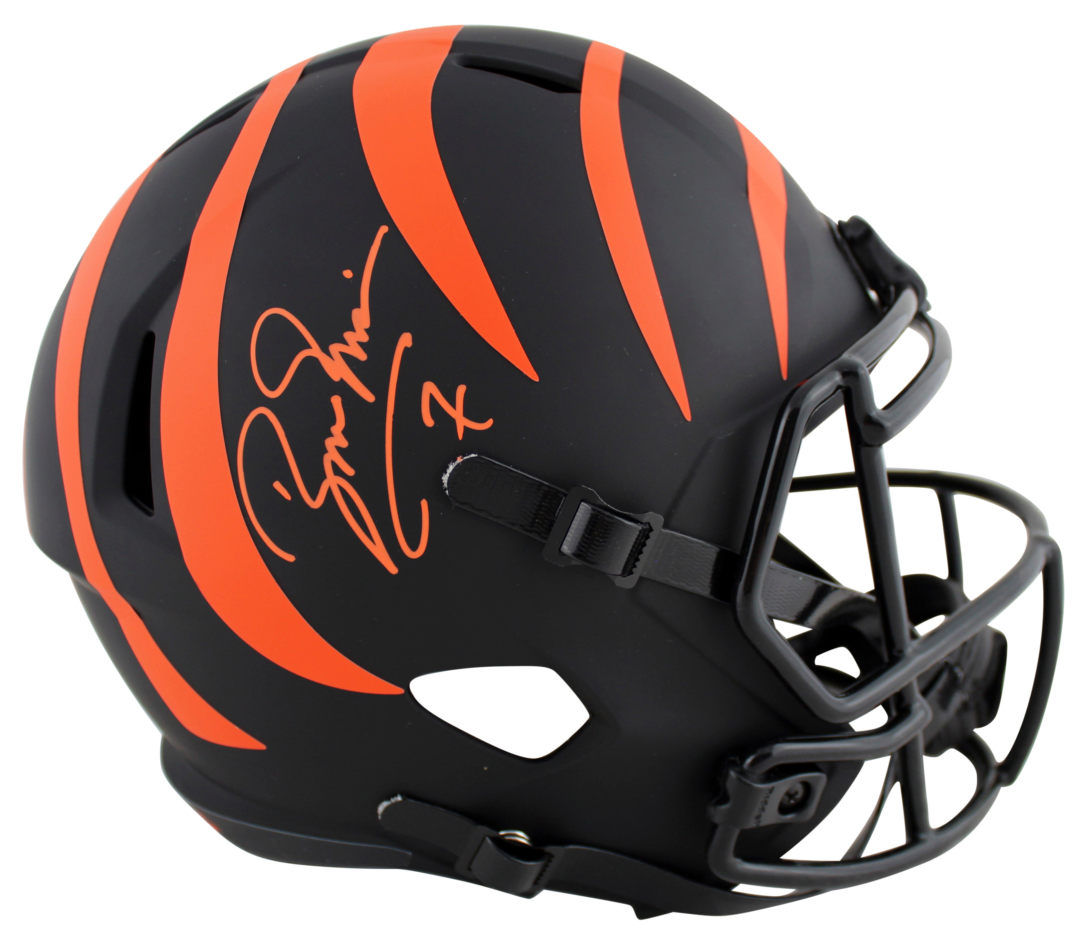 Bengals Boomer Esiason Signed Eclipse Full Size Speed Rep Helmet BAS Witnessed
