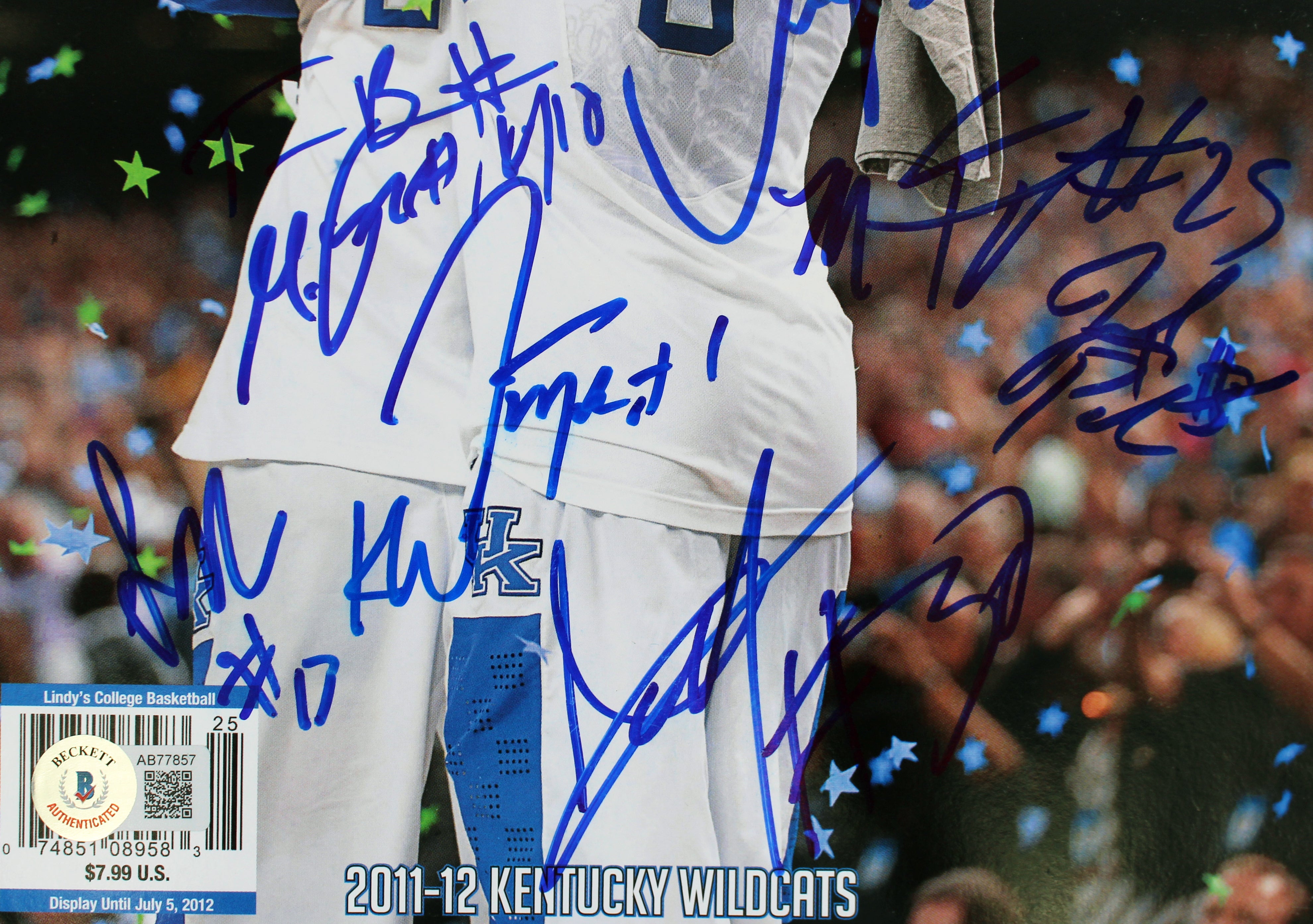 2011-12 Kentucky (12) Davis, Teague, Gilchrist, +9 Signed Magazine BAS #AB77857