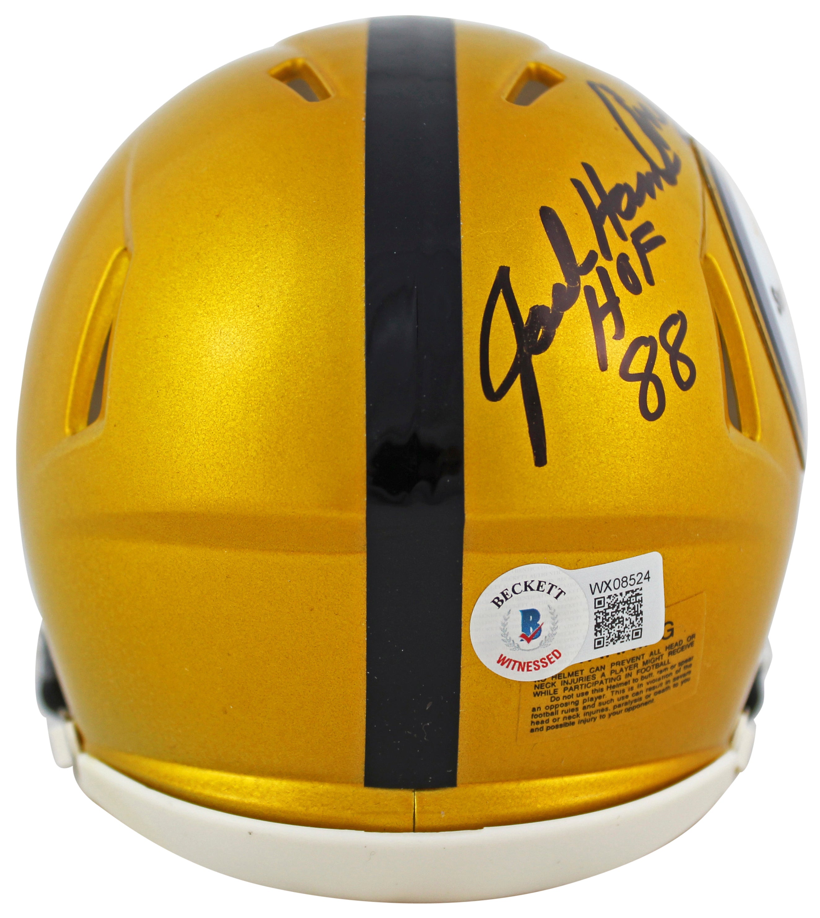 Steelers LBs (3) Ham, Lambert & Russell Signed Flash Speed Mini Helmet BAS Wit