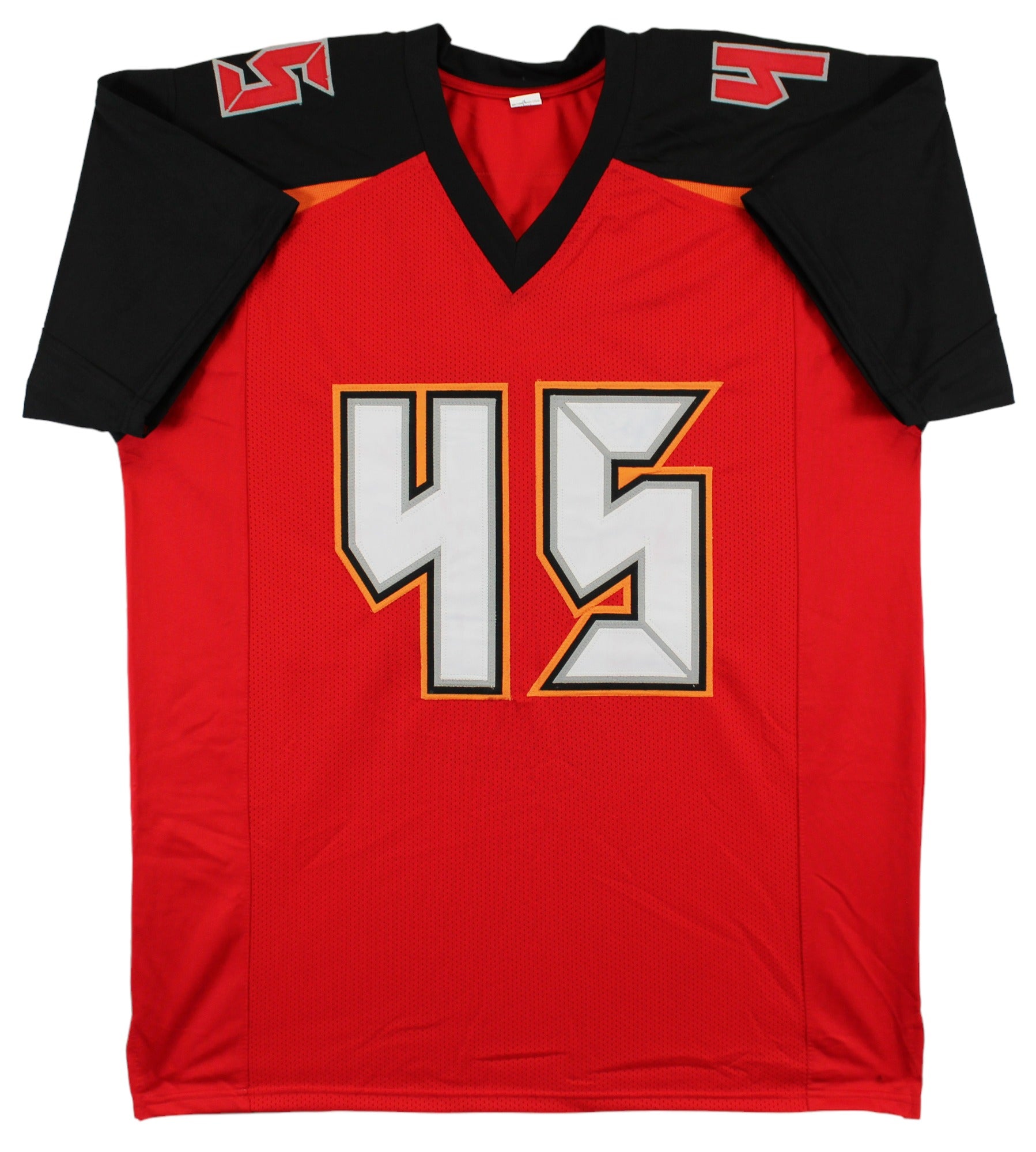 Devin White Signed Red Pro Style Jersey w/ Black Shoulder Signed on #4 BAS Wit