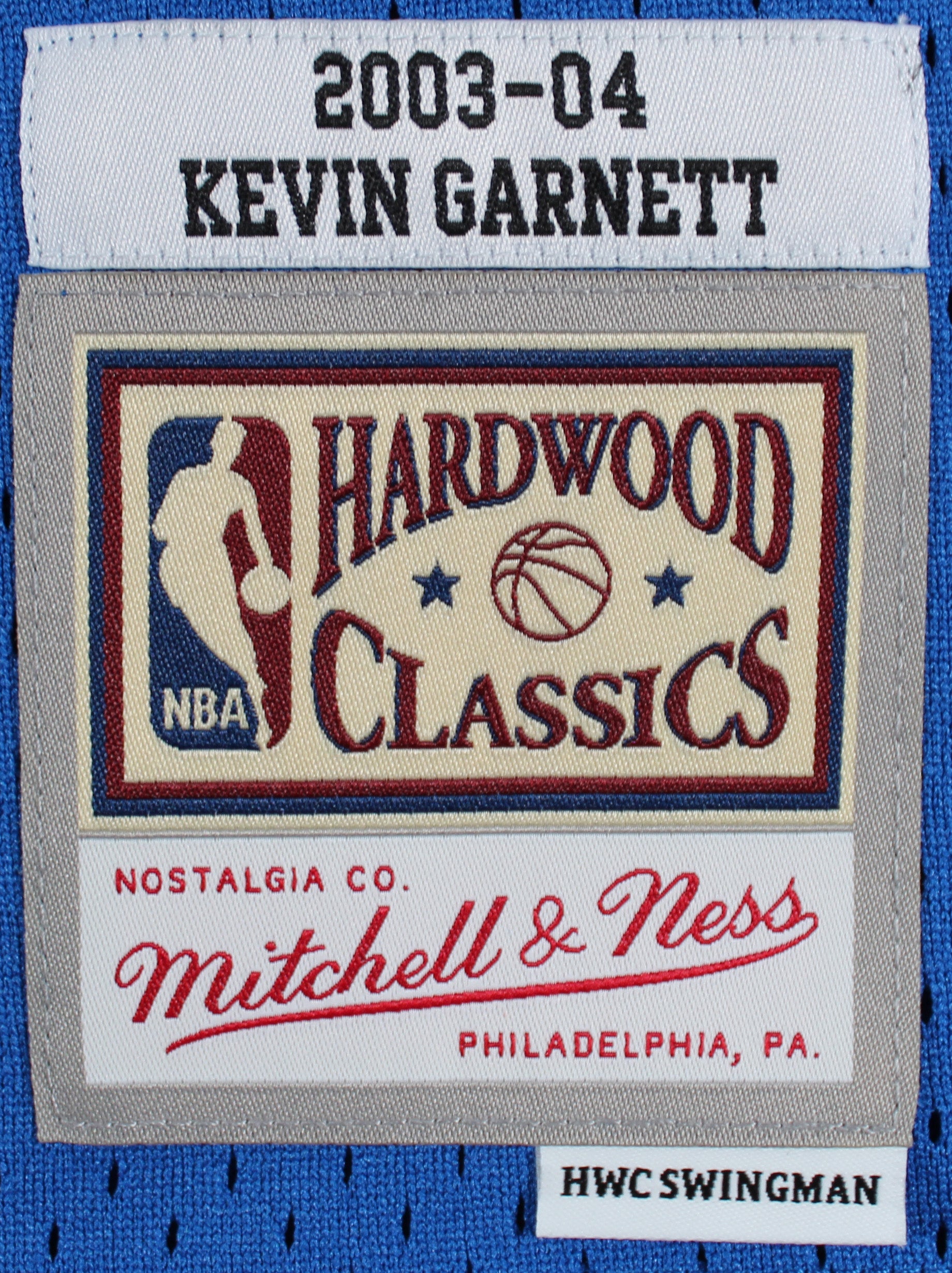 Timberwolves Kevin Garnett Signed Blue 2003-04 M&N HWC Jersey BAS Witnessed
