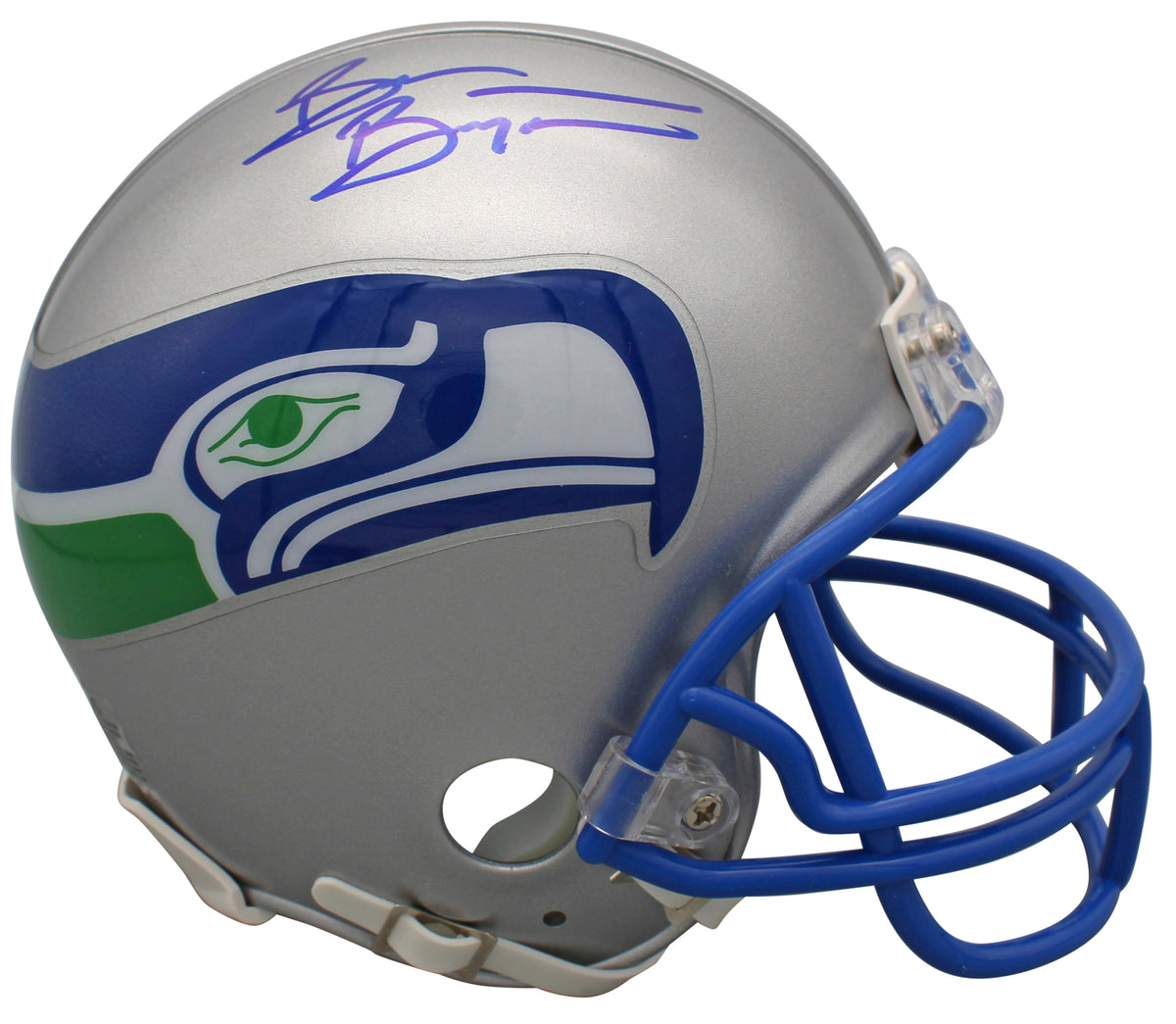 Seahawks Brian Bosworth Authentic Signed Throwback Mini Helmet BAS Witnessed