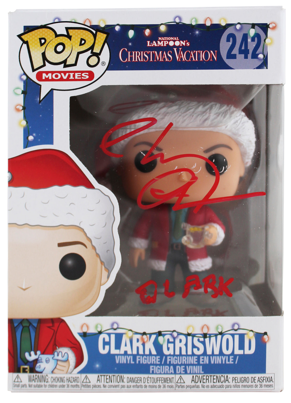 Chevy Chase Christmas Vacation Clark Signed Funko Pop Vinyl Figure BAS #WD24649