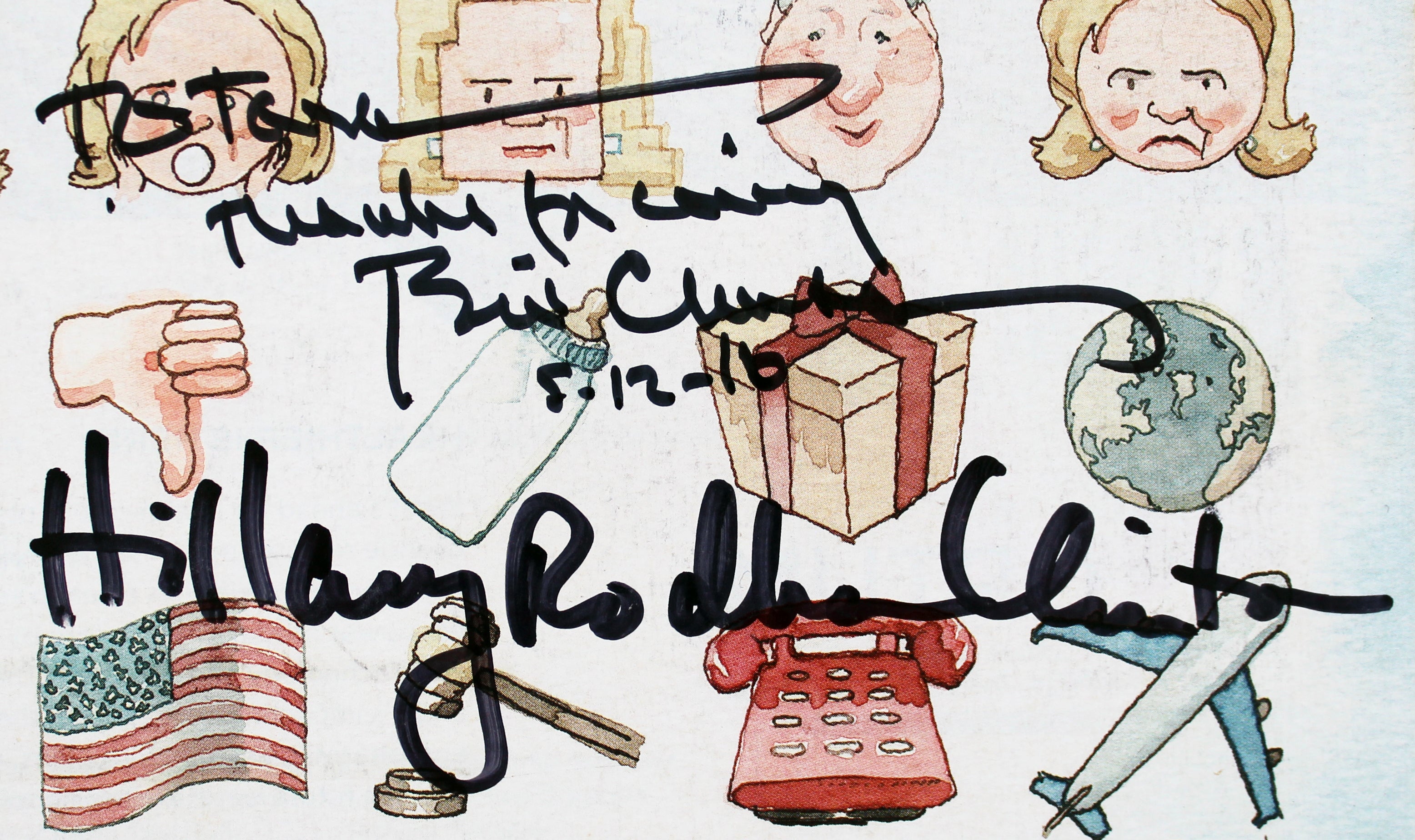 Bill Clinton & Hillary Rodham Clinton Signed New Yorker Magazine BAS #AB77894