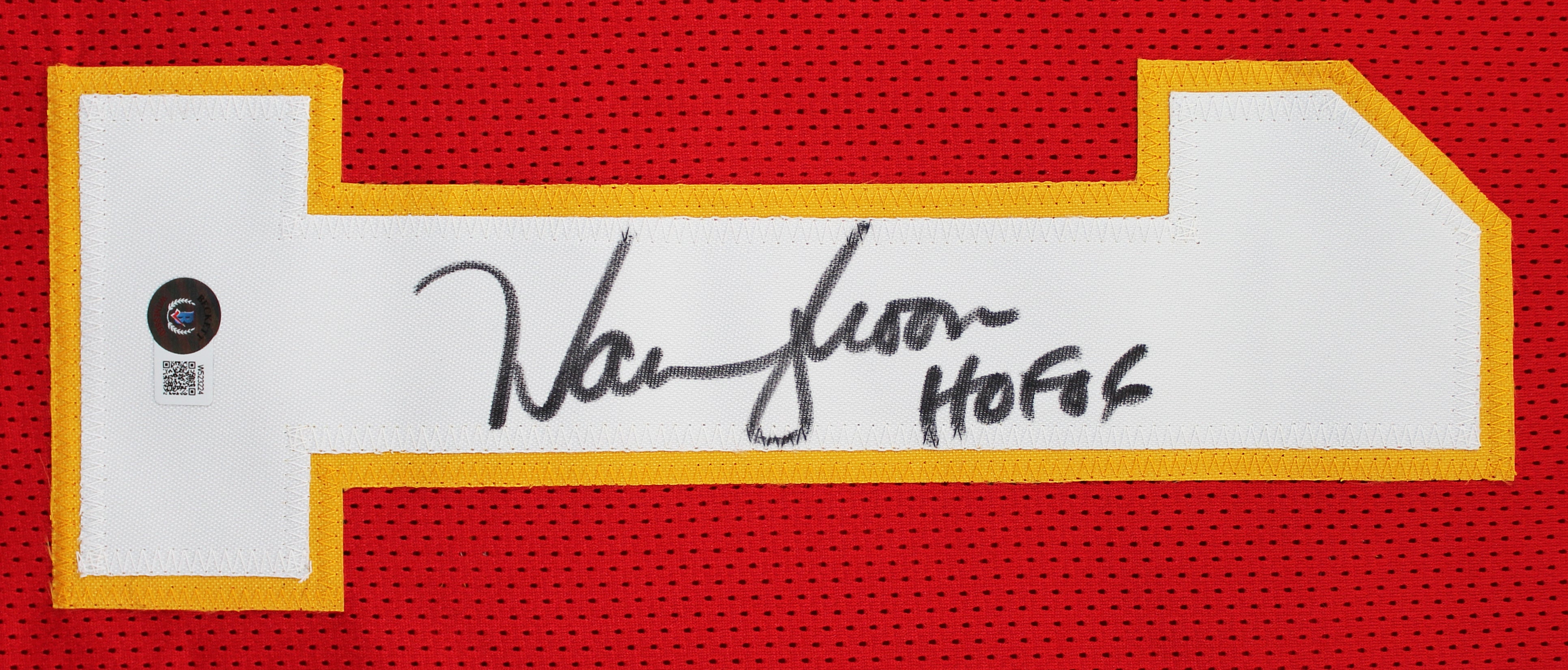 Warren Moon "HOF 06" Authentic Signed Red Pro Style Jersey BAS Witnessed