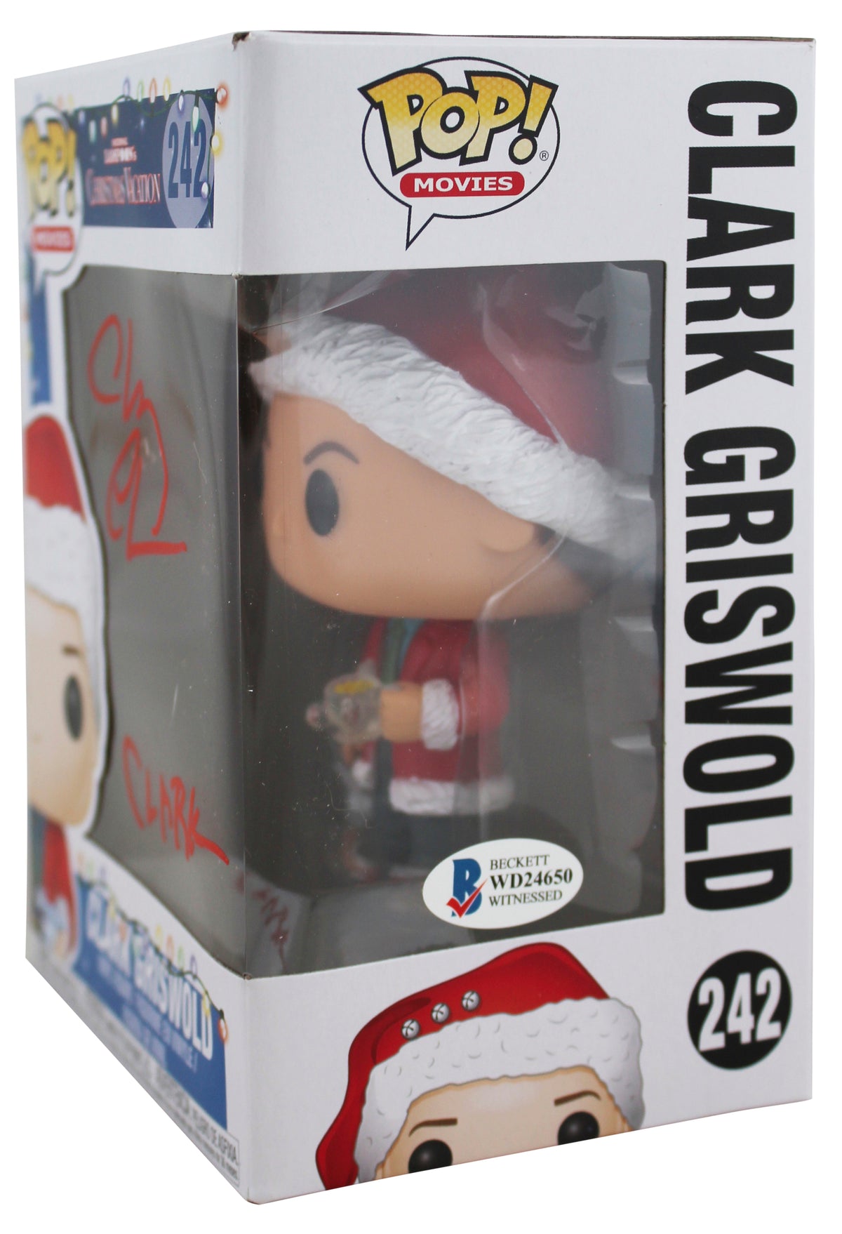 Chevy Chase Christmas Vacation Clark Signed Funko Pop Vinyl Figure BAS #WD24650