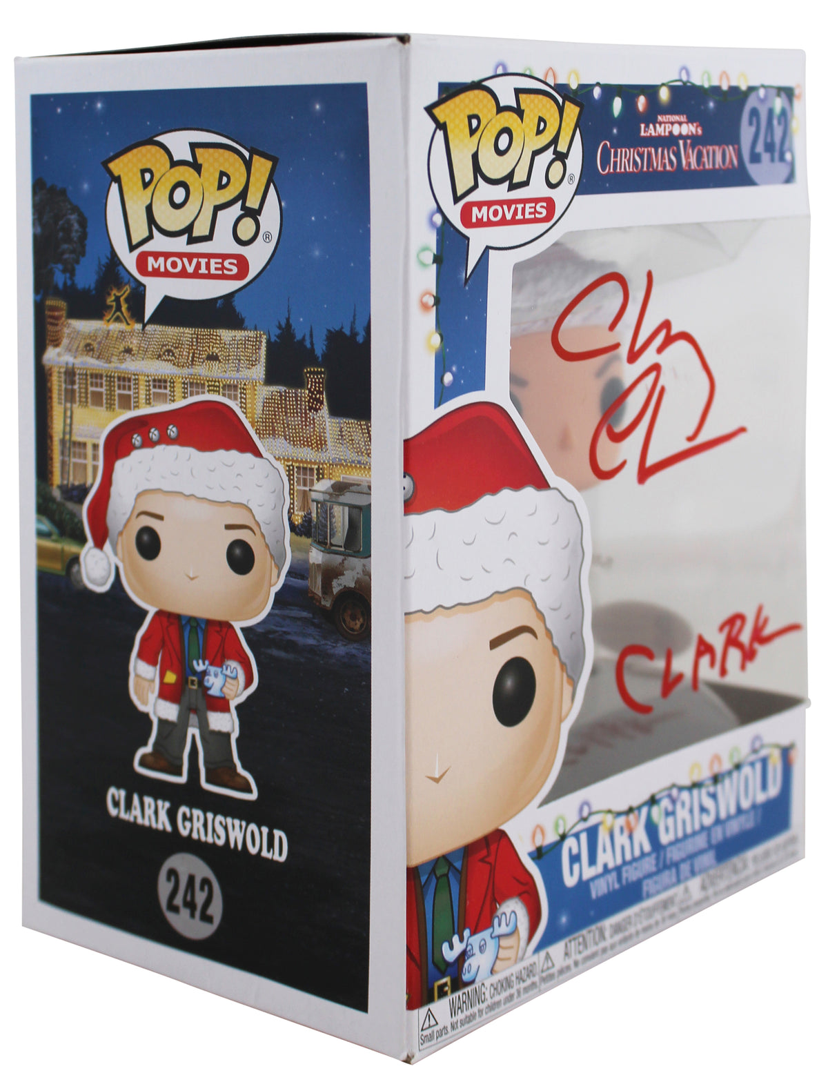 Chevy Chase Christmas Vacation Clark Signed Funko Pop Vinyl Figure BAS #WD24650