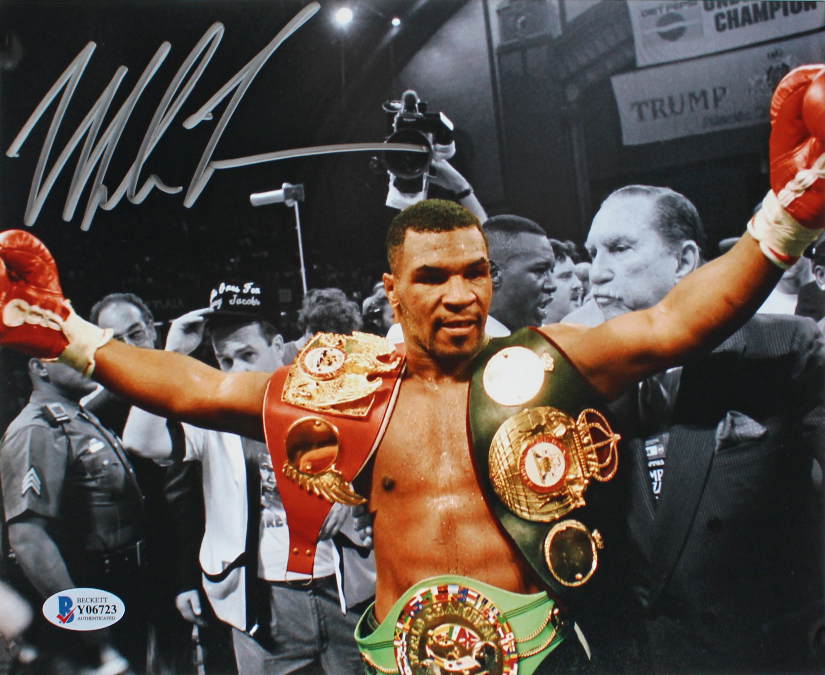 Mike Tyson Authentic Signed 8x10 Horizontal Arms Out Photo Autographed BAS