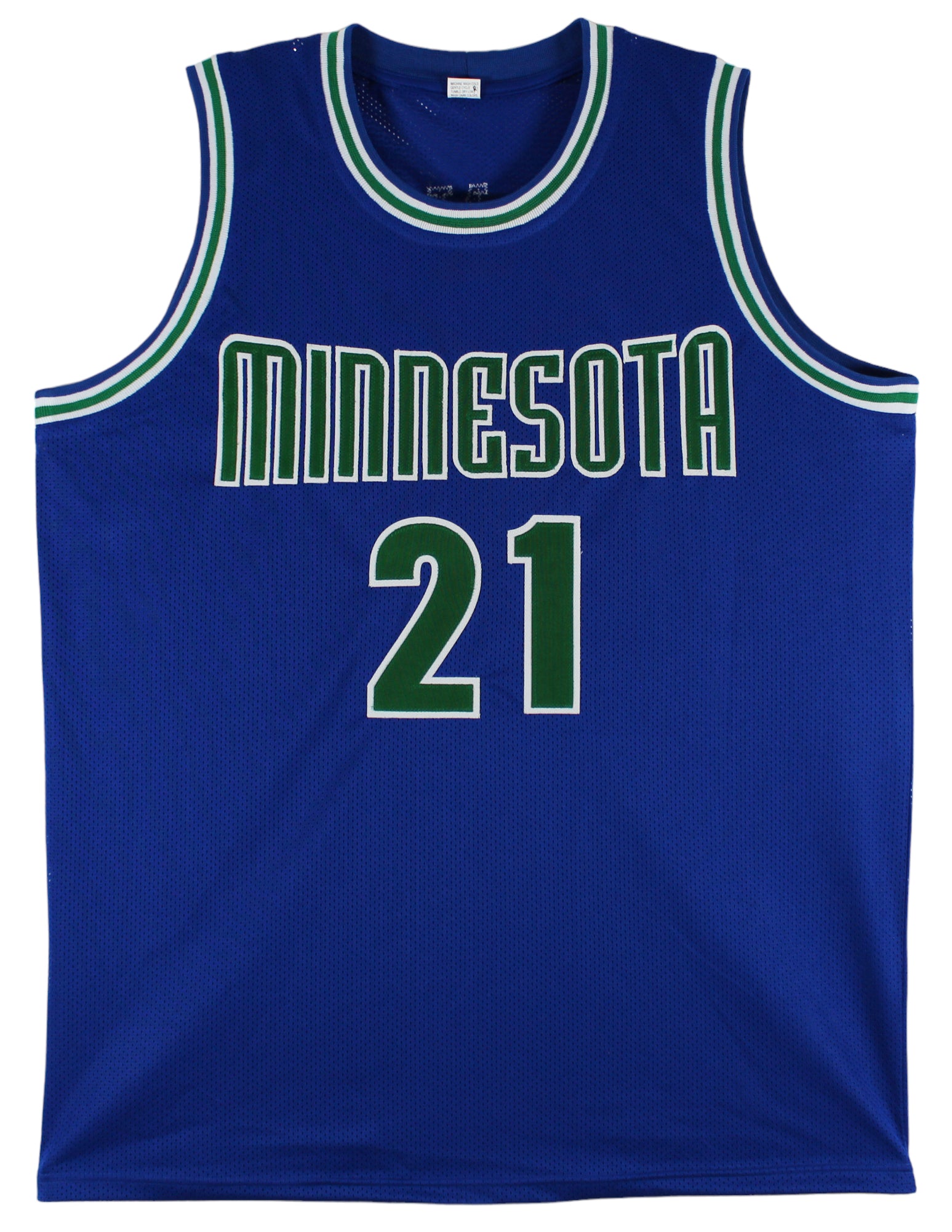 Kevin Garnett Authentic Signed Blue Throwback Pro Style Jersey BAS Witnessed