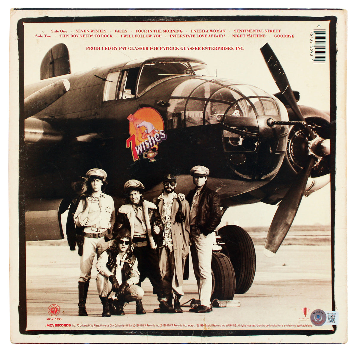 Night Ranger (3) Blades, Gills & Kelli Authentic Signed Album Cover BAS #AB77821