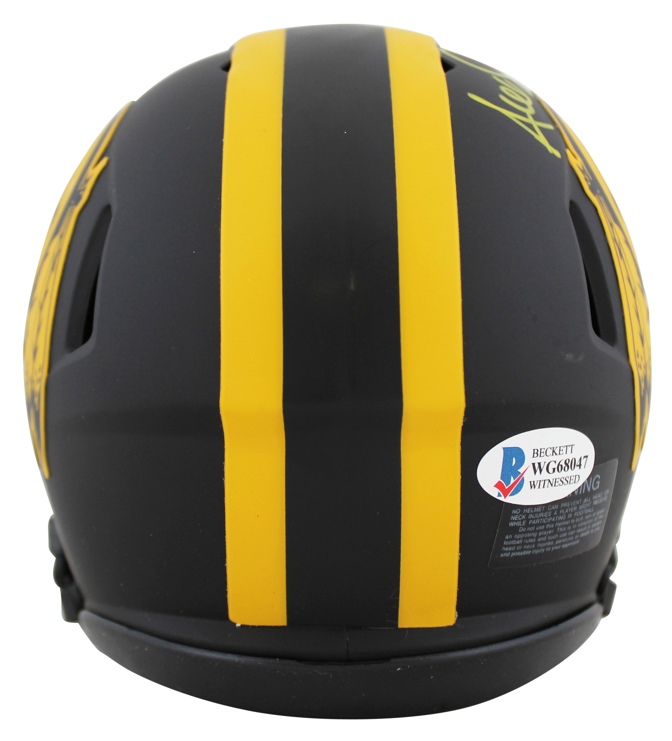 Redskins Alex Smith Signed Eclipse Speed Mini Helmet BAS Witnessed #WG68047