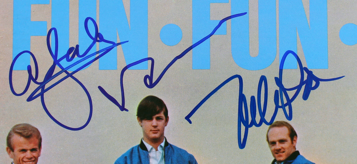 The Beach Boys (3) Wilson, Love & Jardine Signed Album Cover BAS #AB77814
