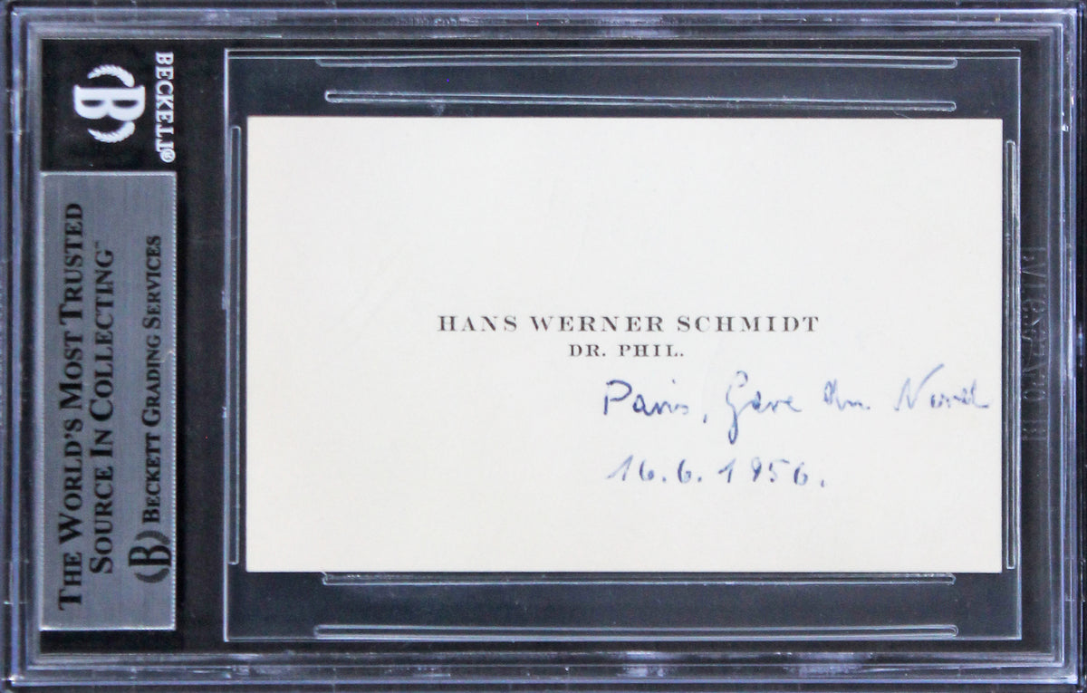 Audrey Hepburn Breakfast At Tiffany's Authentic Signed Business Card BAS Slabbed