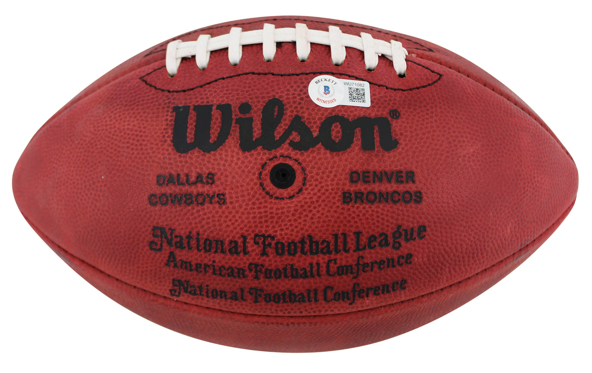 Cowboys (3) Staubach, Dorsett & Pearson Signed SB XII Duke Nfl Football BAS Wit