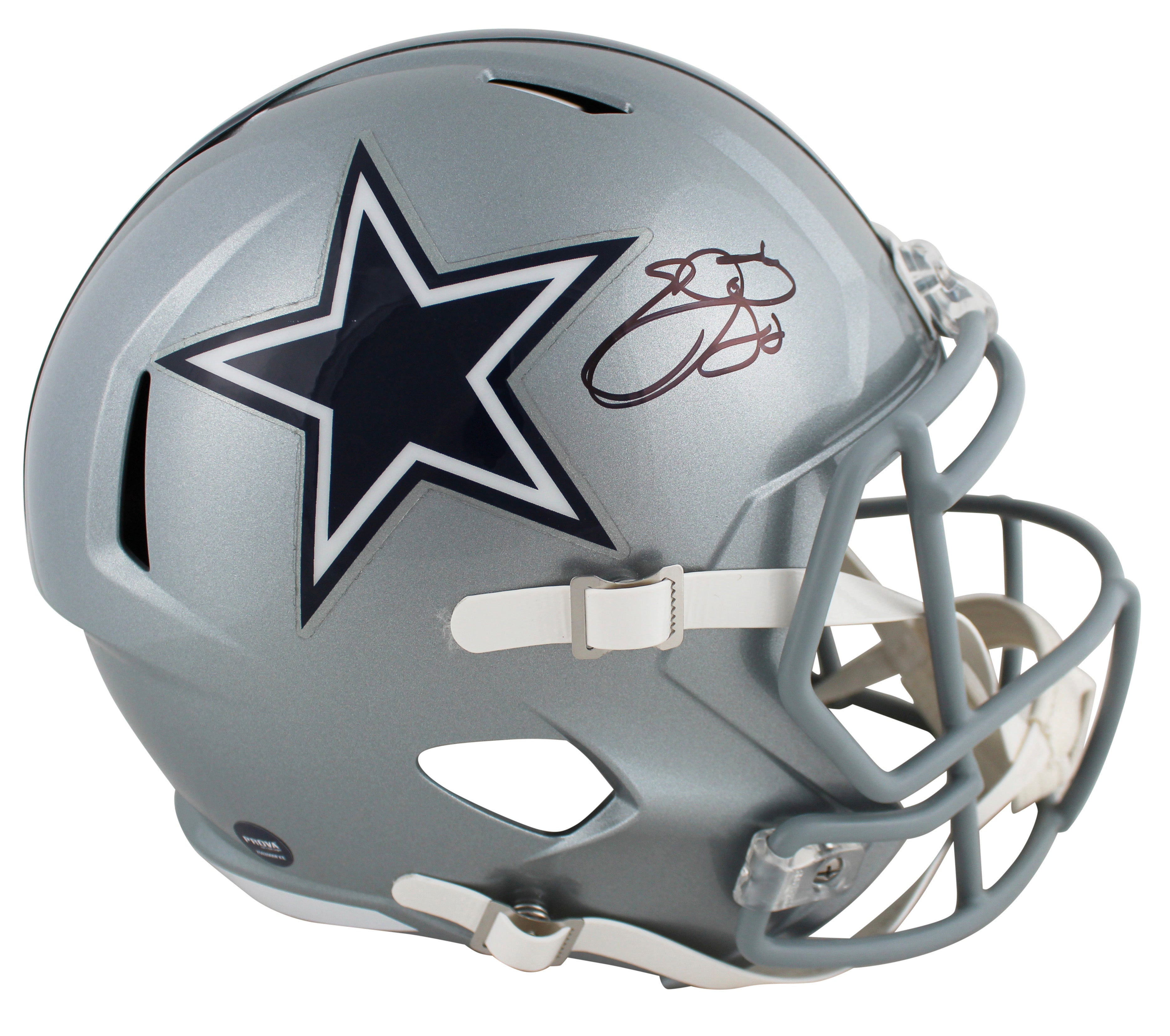 Cowboys Emmitt Smith Authentic Signed Full Size Speed Rep Helmet BAS Witnessed