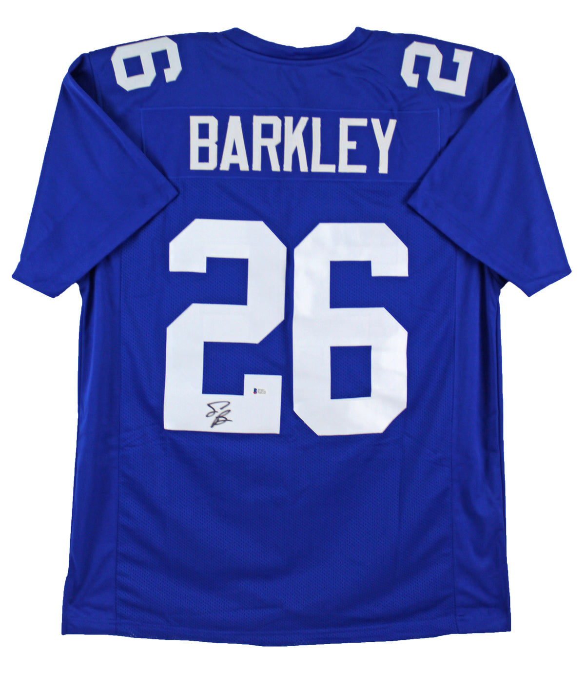 Saquon Barkley Authentic Signed Blue Pro Style Jersey Autographed BAS #E12731