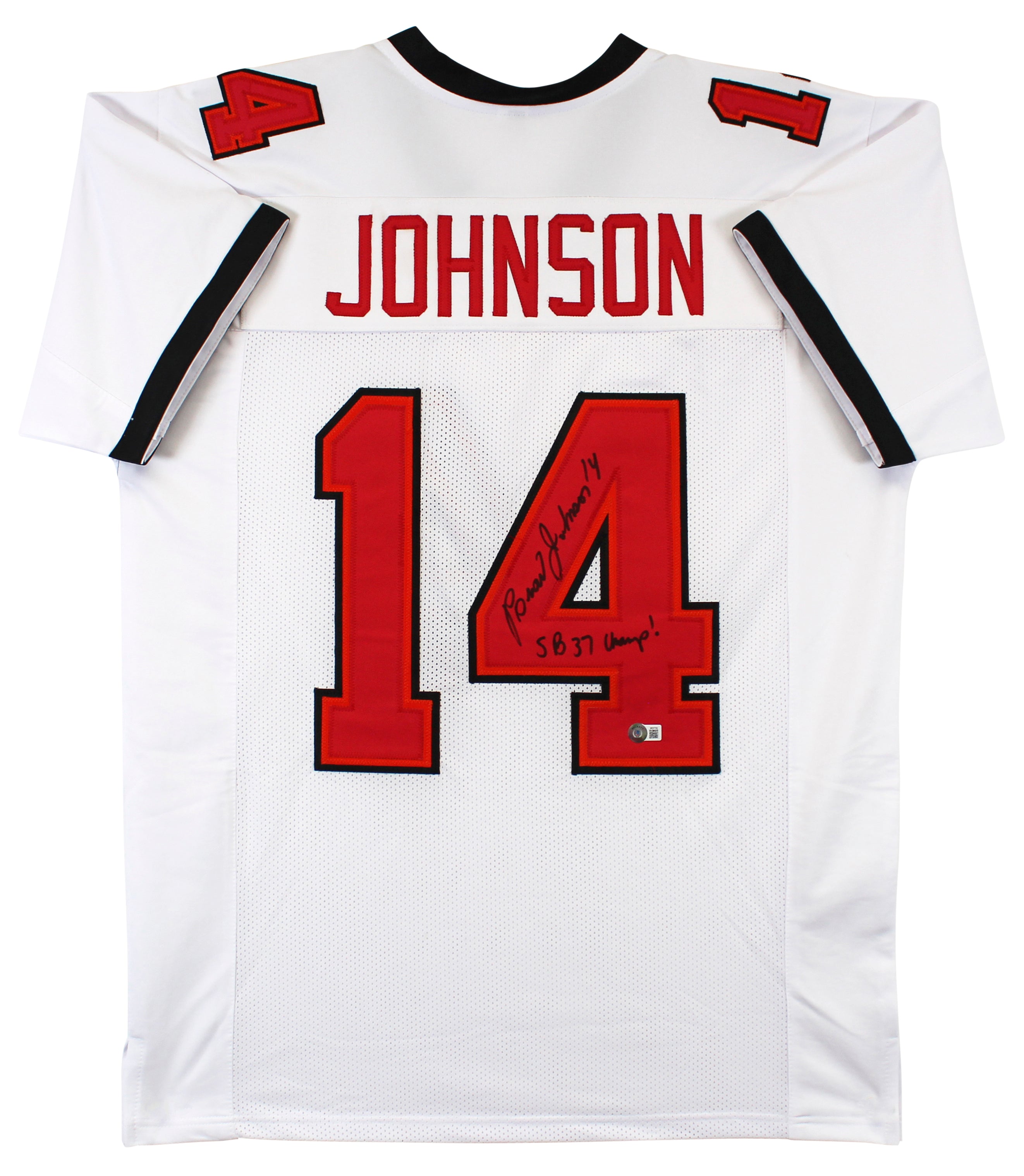 Brad Johnson "SB 37 Champs!" Authentic Signed White Pro Style Jersey BAS Witness